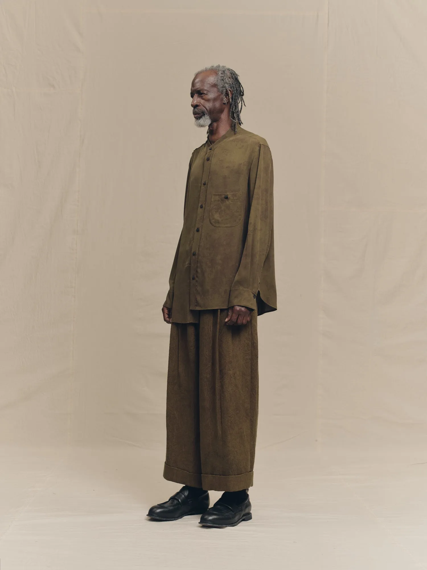 MANDARIN COLLAR SHIRT sold by ziggy chen product image thumbnail 2