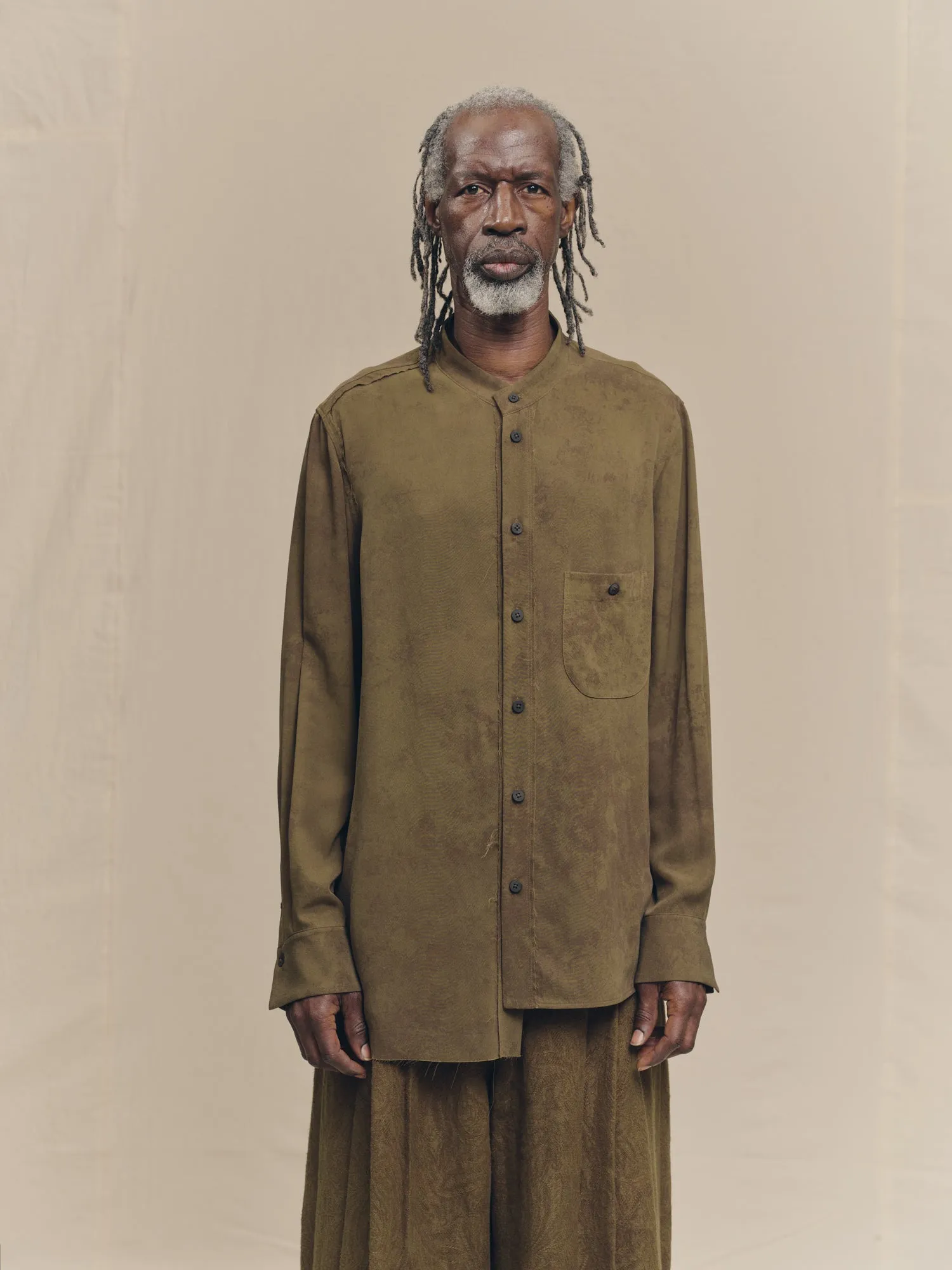 MANDARIN COLLAR SHIRT sold by ziggy chen product image thumbnail 5