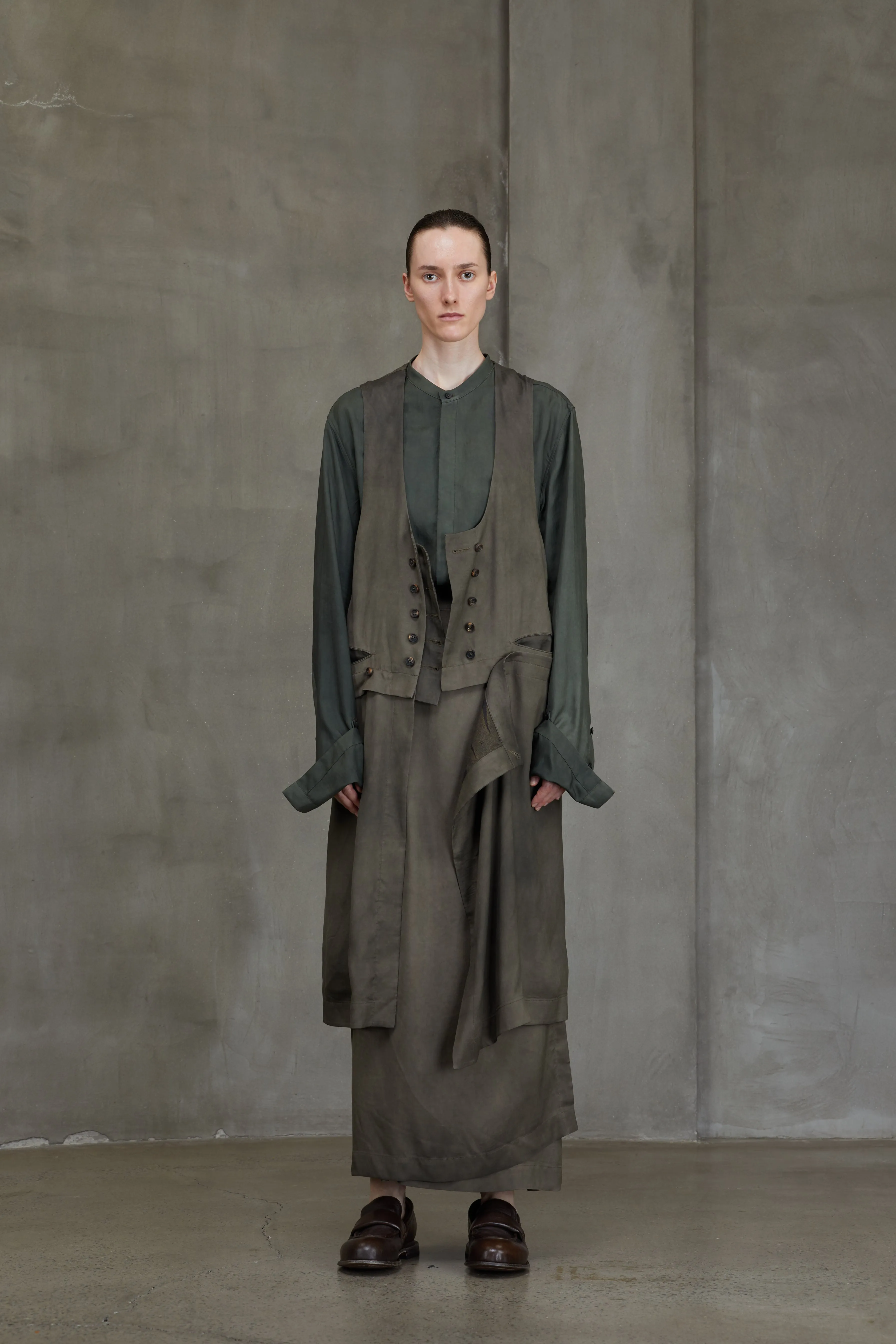 DOUBLE BREASTED LONG WAISTCOAT sold by ziggy chen