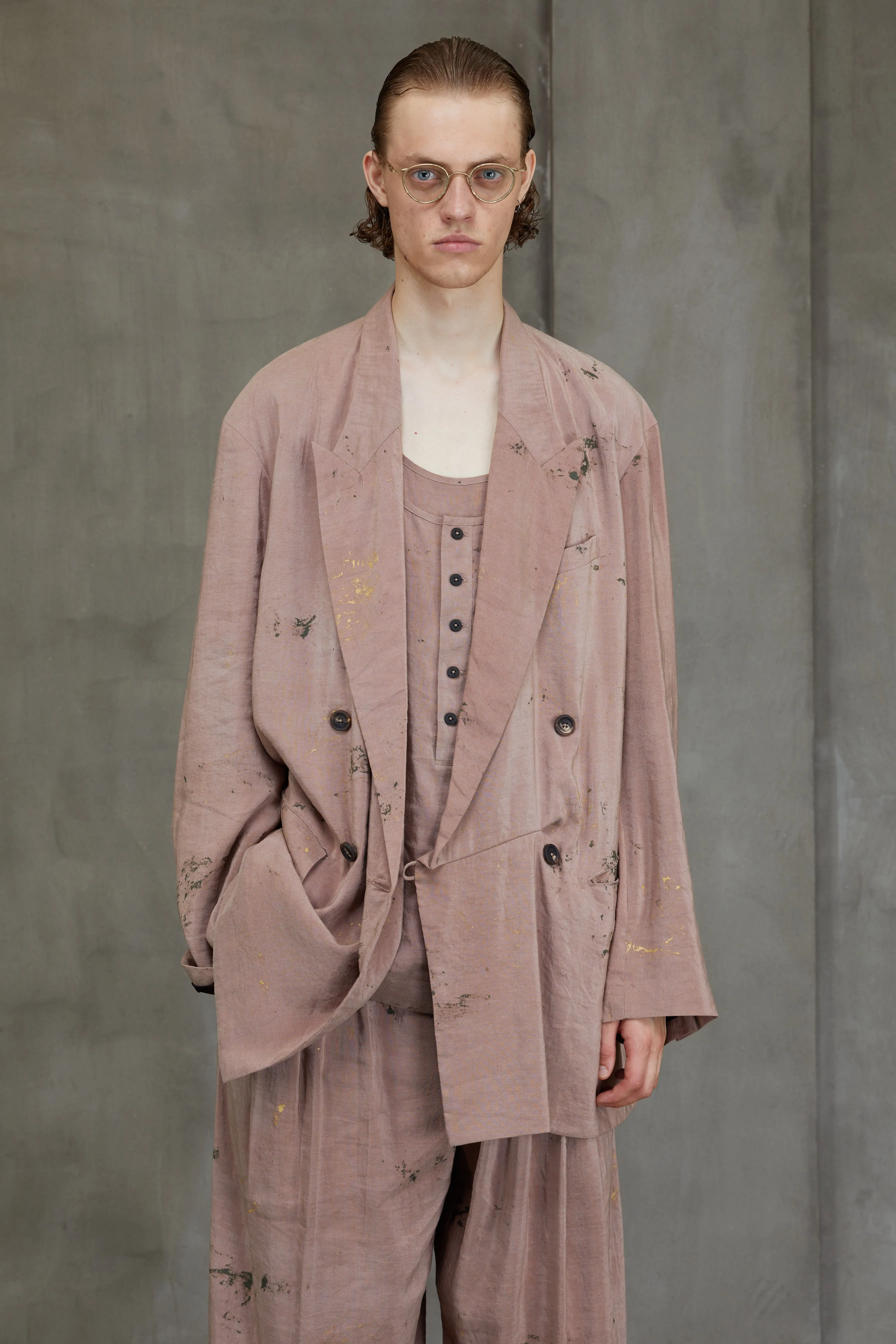 DOUBLE BREASTED ASYMMETRIC JACKET sold by ziggy chen product image thumbnail 5