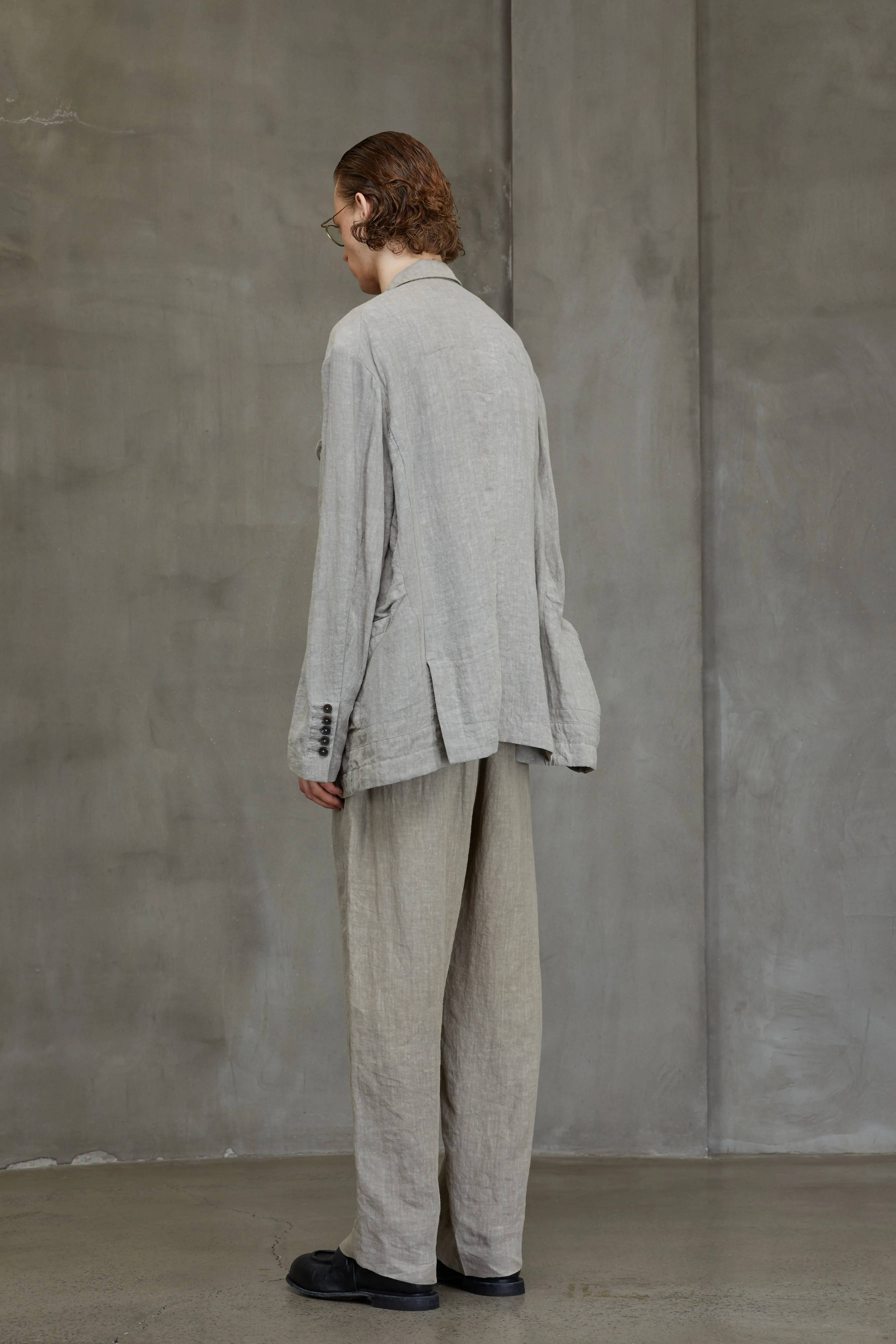 HIDDEN PATCHWORK 2 BUTTON JACKET sold by ziggy chen product image thumbnail 3