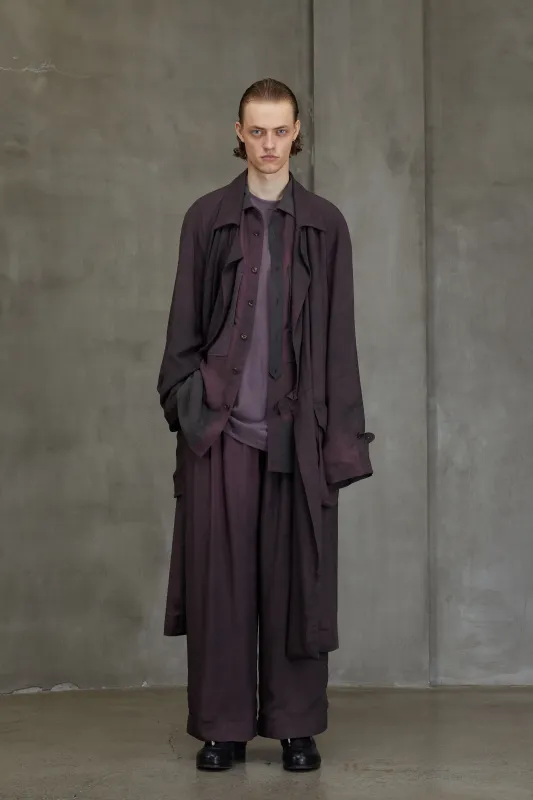 DOUBLE BREASTED ASYMMETRIC COAT sold by ziggy chen