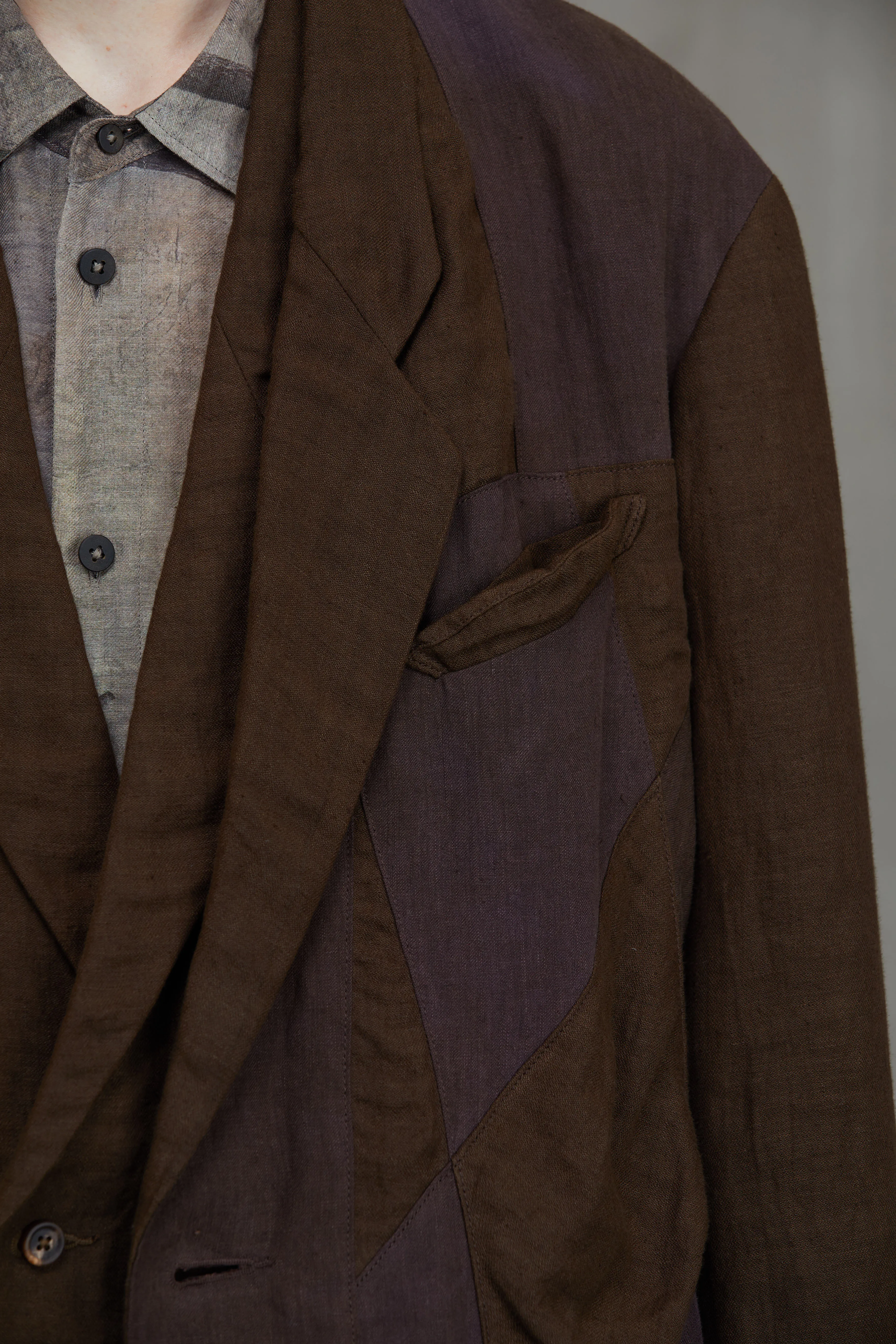 PATCHWORK 2 BUTTON JACKET sold by ziggy chen product image thumbnail 5