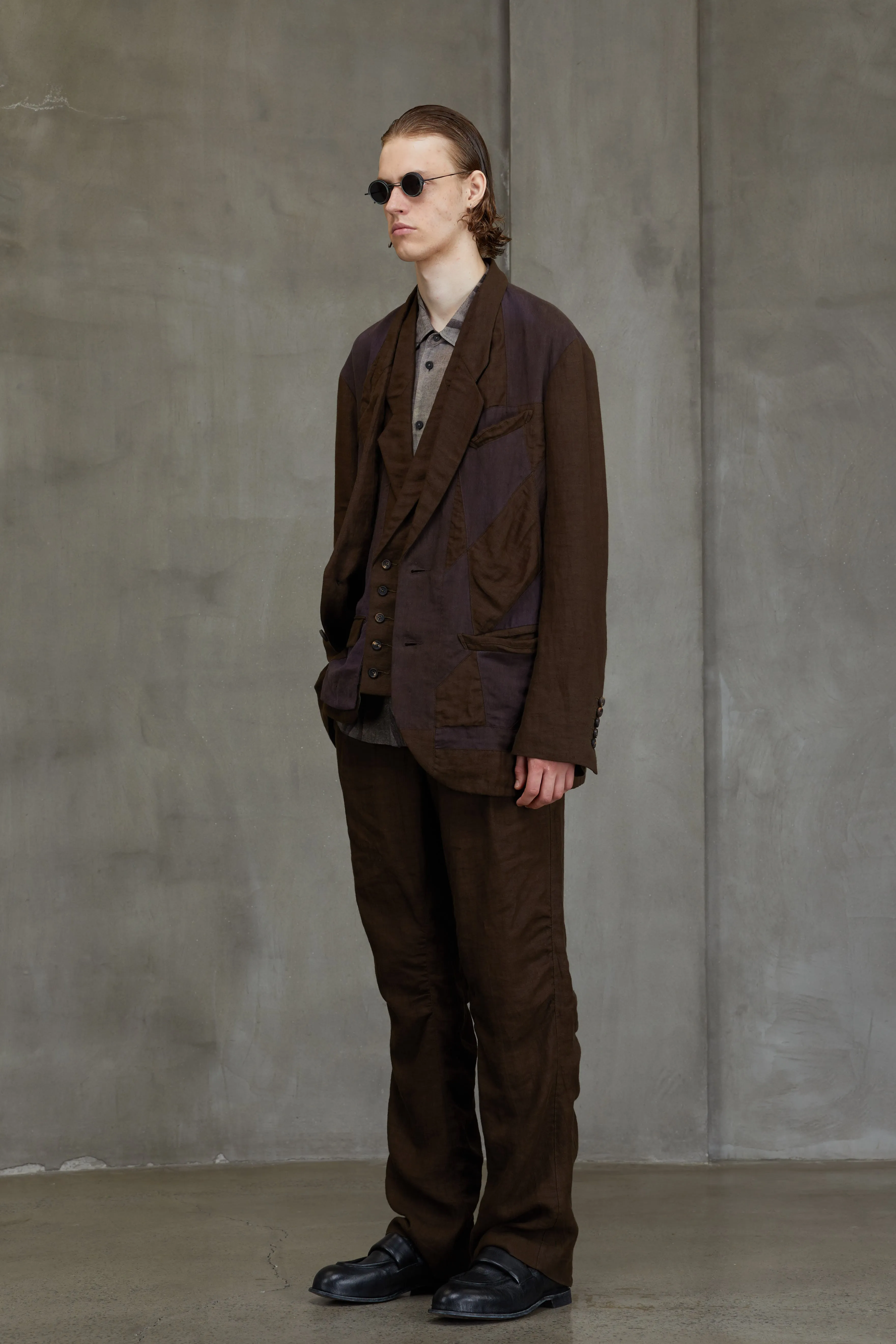 PATCHWORK 2 BUTTON JACKET sold by ziggy chen product image thumbnail 2