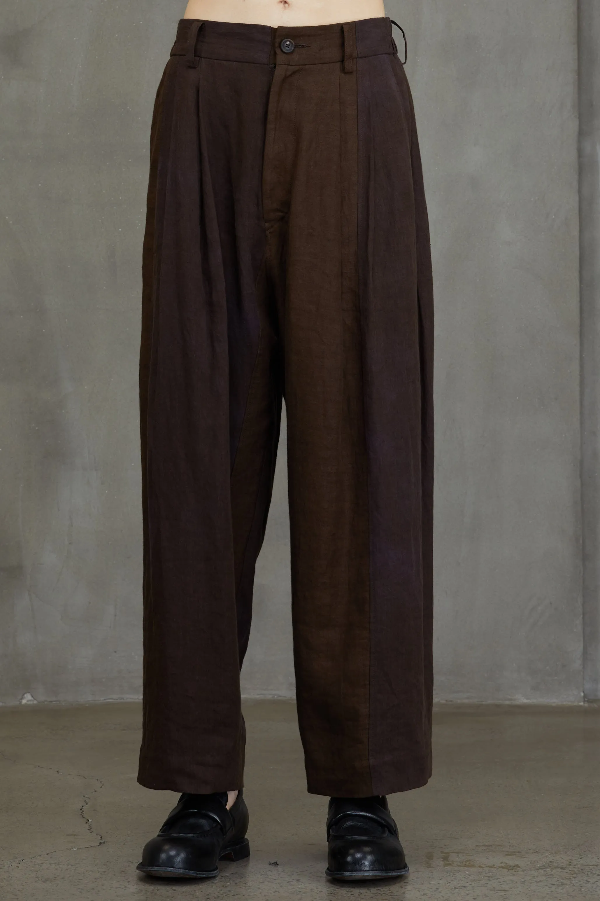 COLLAGED WIDE LEG TROUSERS sold by ziggy chen