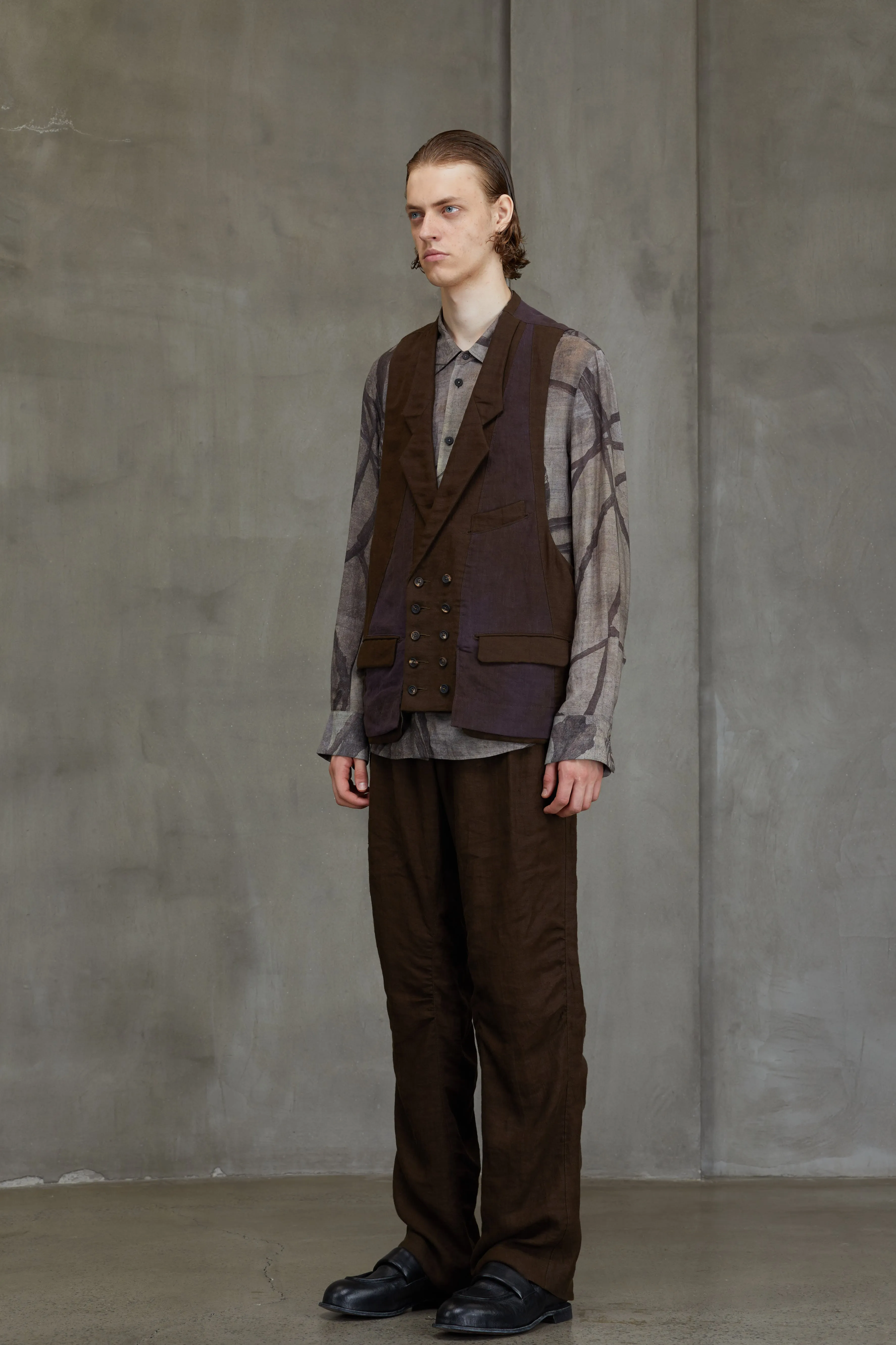 DOUBLE BREASTED COLLAGE WAISTCOAT sold by ziggy chen product image thumbnail 2