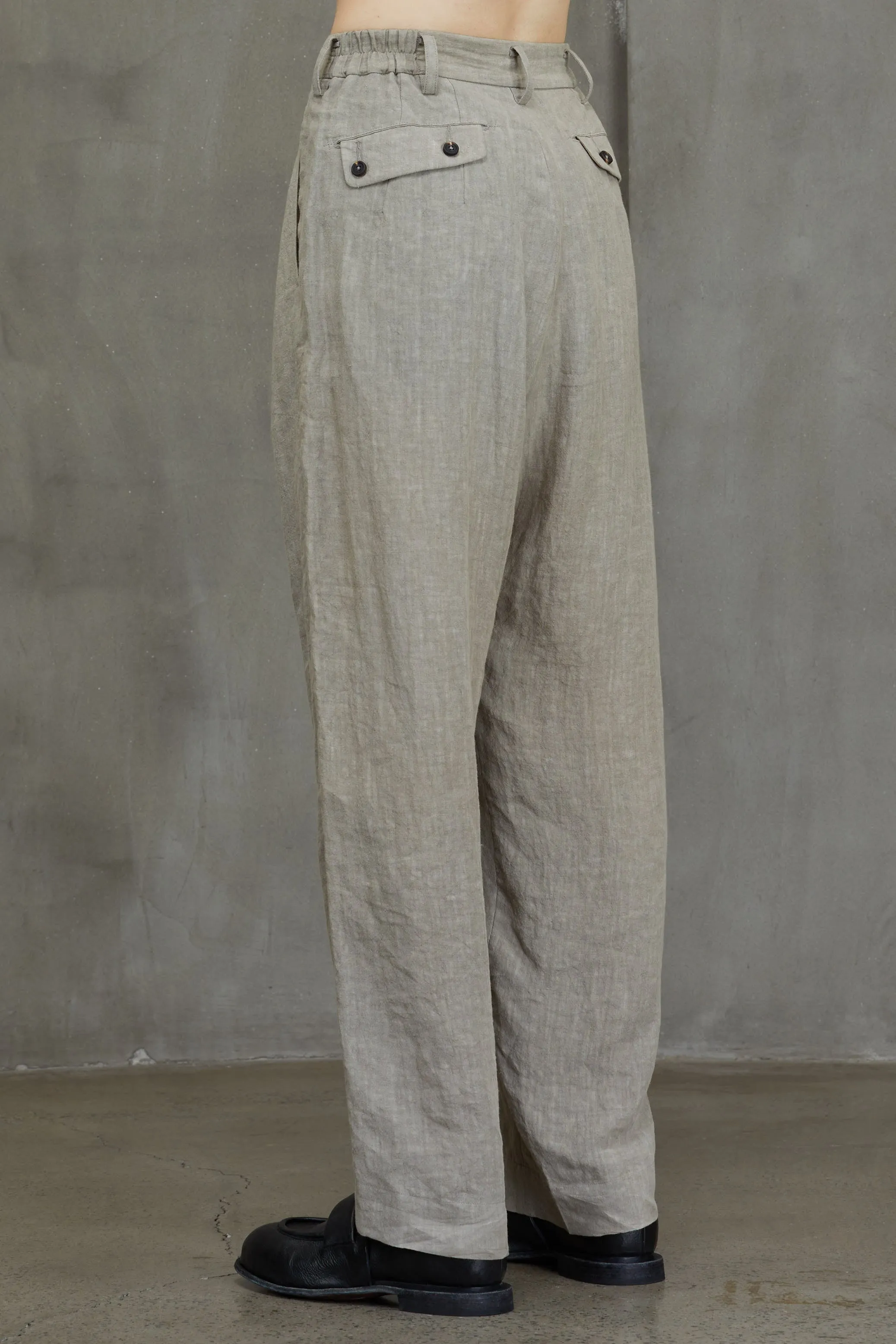FRONT PLEATS WIDE LEG TROUSERS sold by ziggy chen product image thumbnail 3