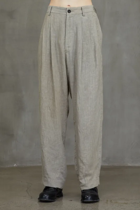 FRONT PLEATS WIDE LEG TROUSERS made by ziggy chen