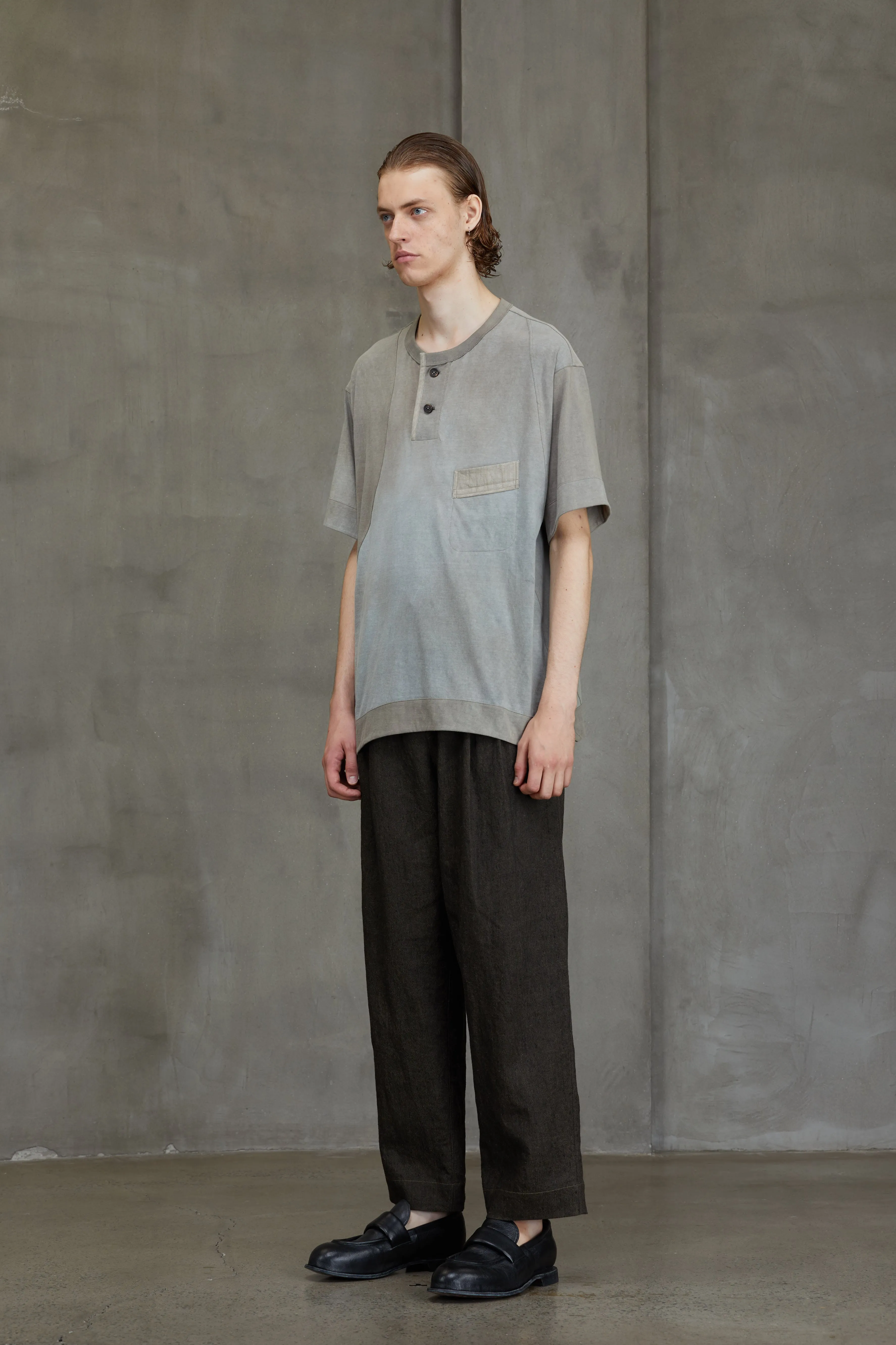 HENLEY NECK T-SHIRT sold by ziggy chen product image thumbnail 2