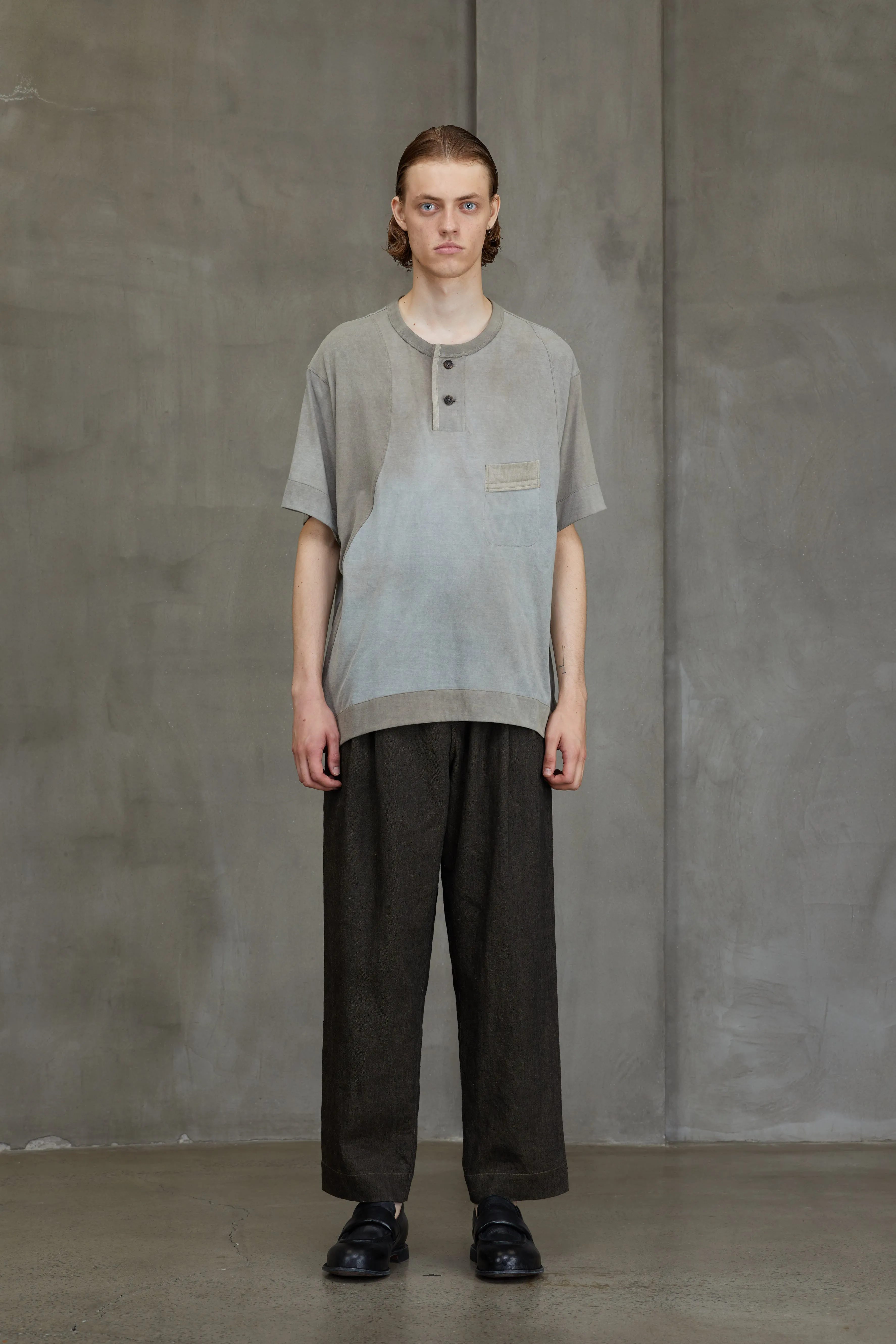 HENLEY NECK T-SHIRT sold by ziggy chen