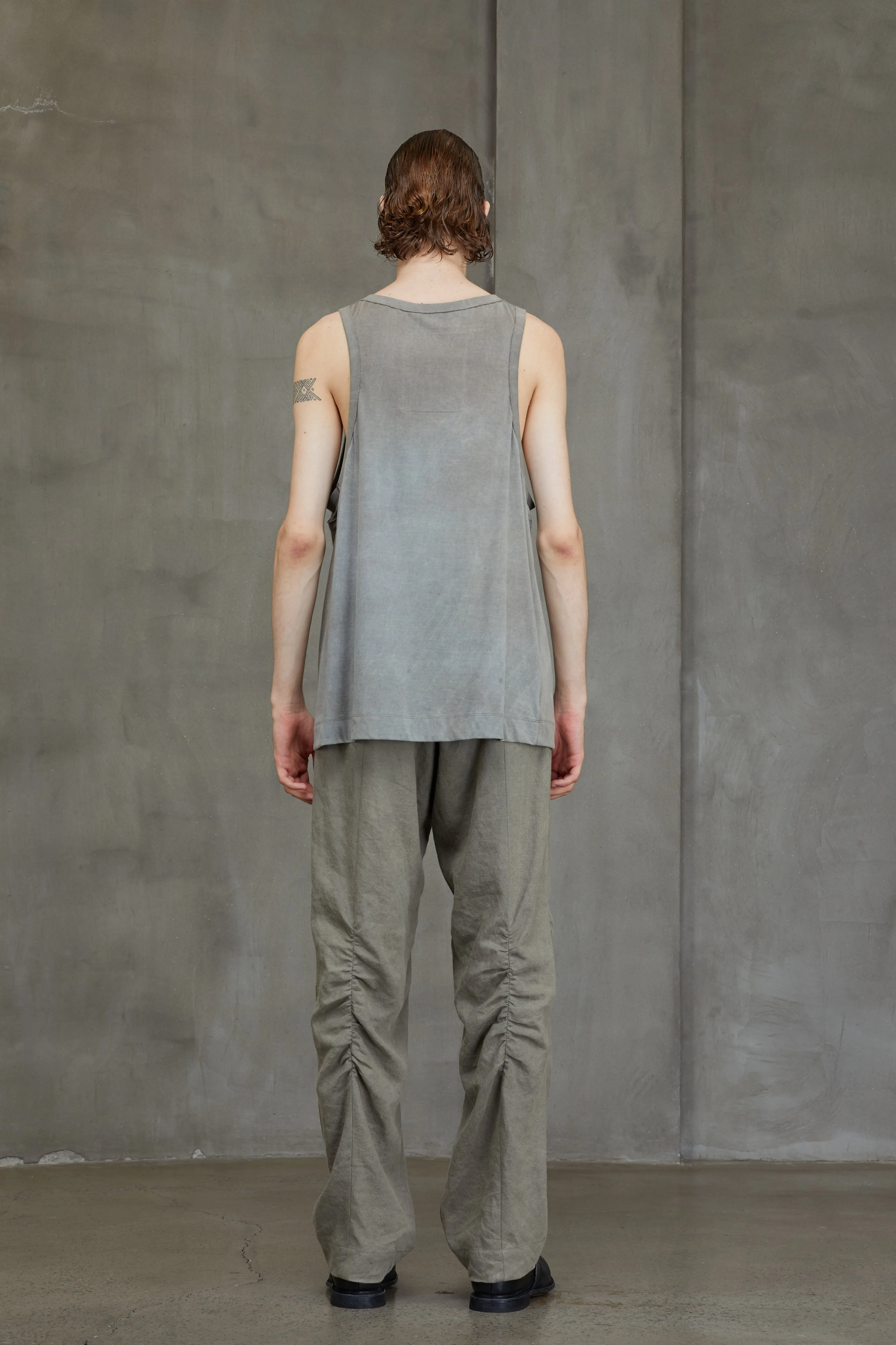 LAYERED JERSEY HENLEY NECK TANK TOP sold by ziggy chen product image thumbnail 4