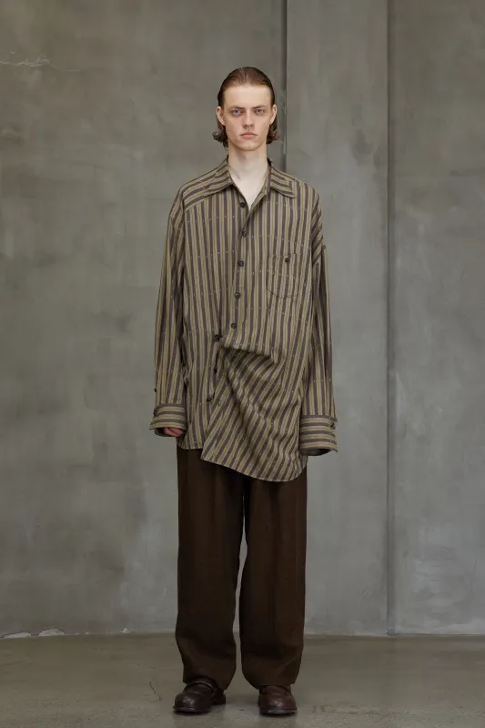 ASYMMETRIC STRIPED JACKET made by ziggy chen