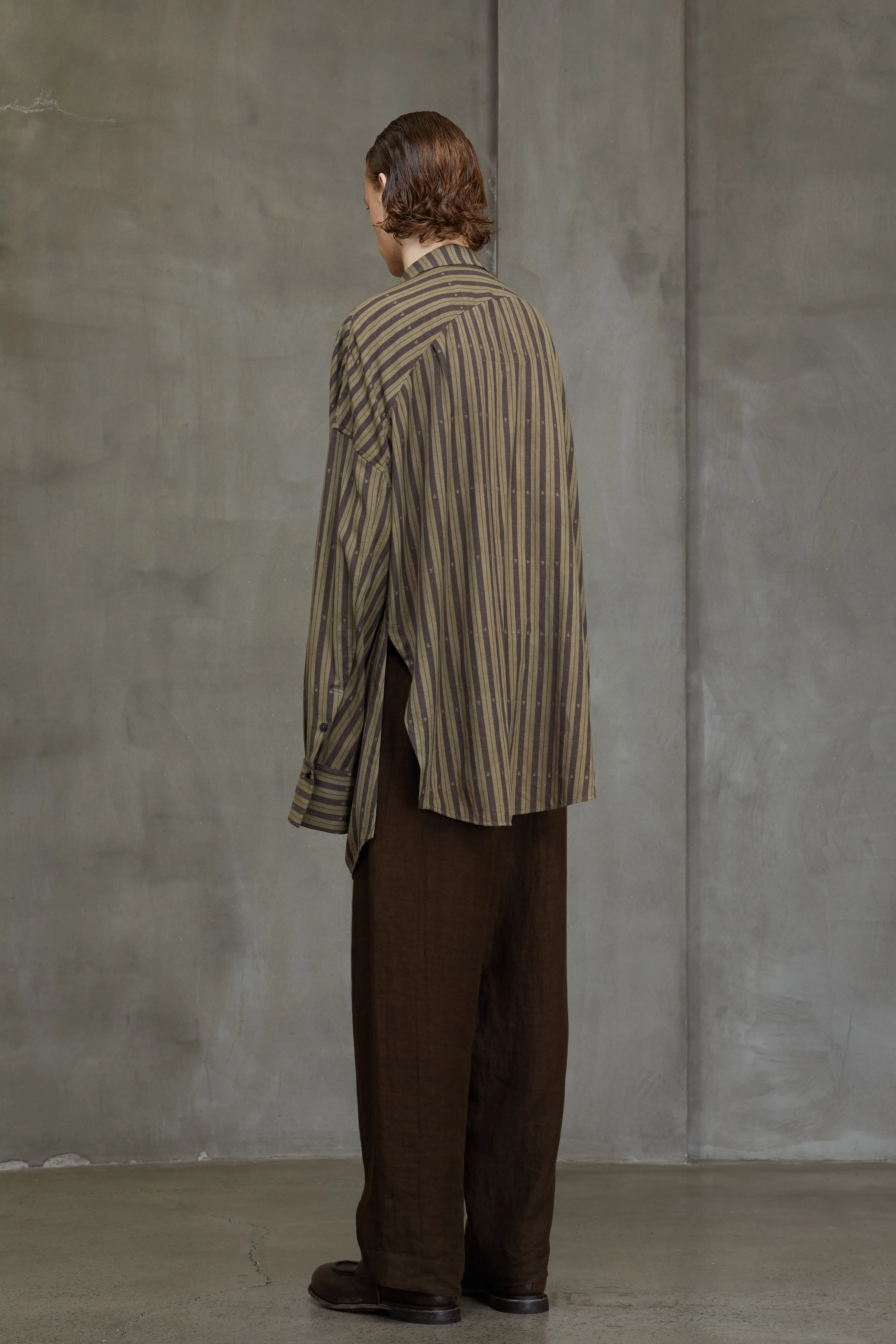 ASYMMETRIC STRIPED JACKET sold by ziggy chen product image thumbnail 3