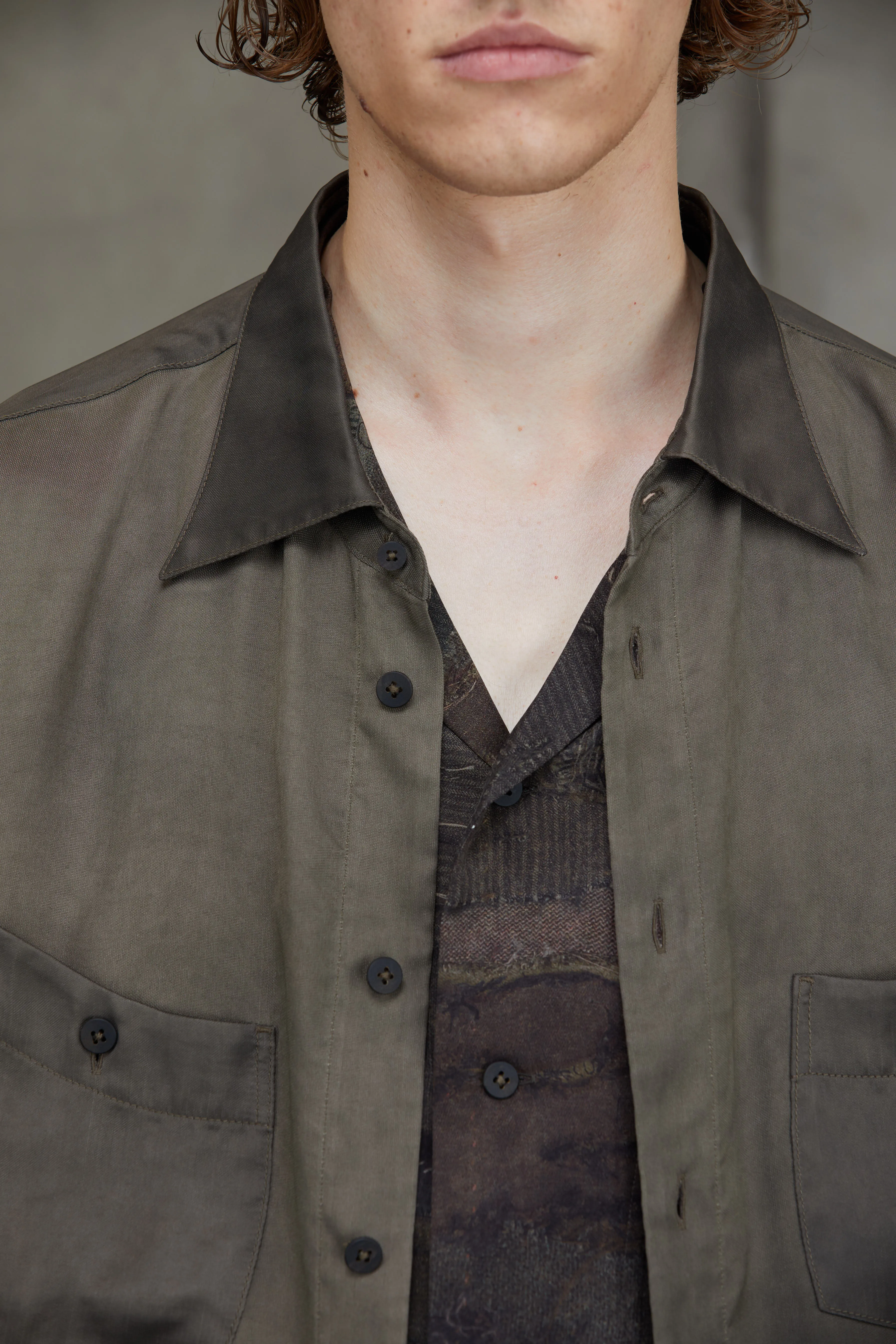 SPREAD COLLAR SHORT SLEEVE SHIRT sold by ziggy chen product image thumbnail 5