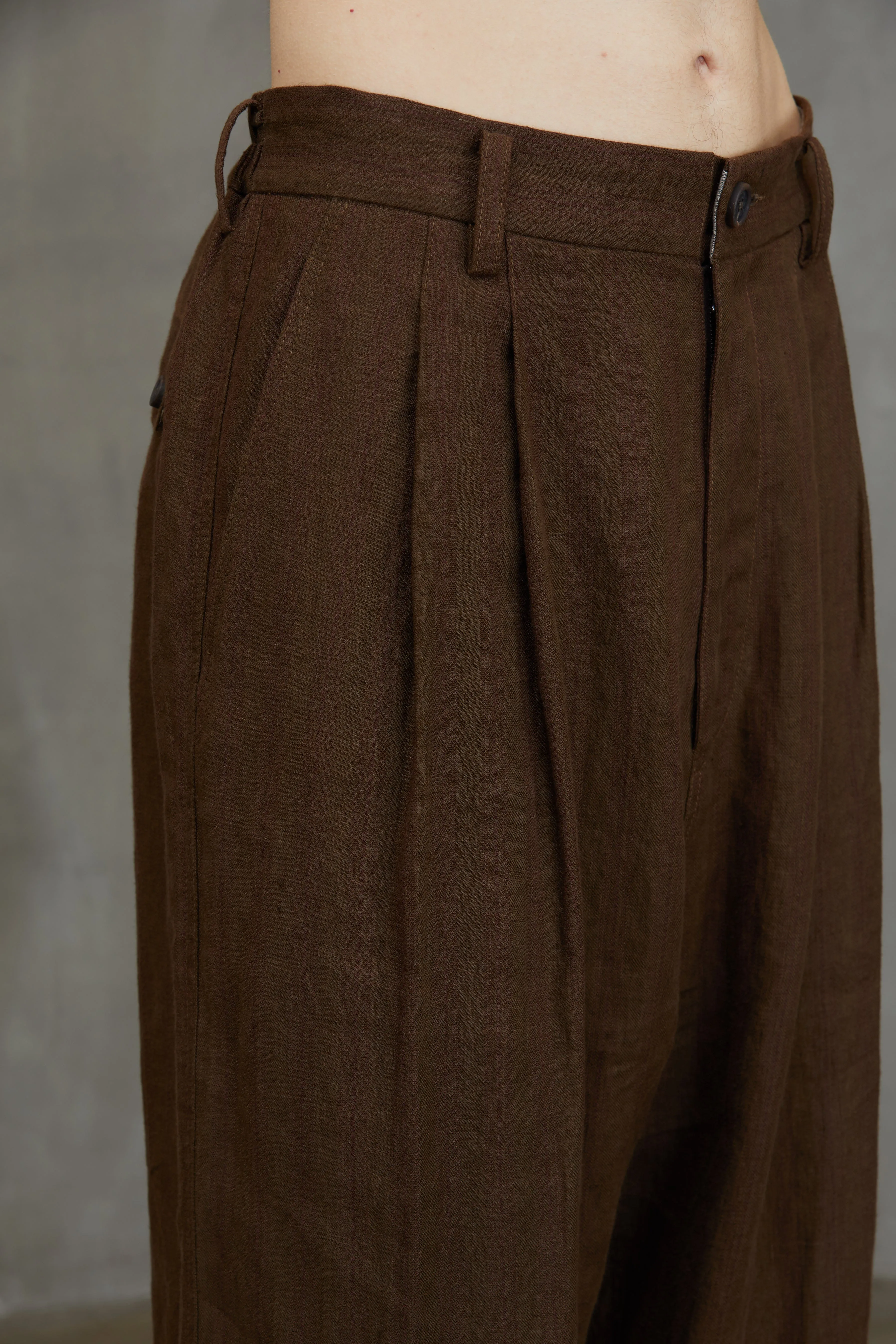 STRIPED FRONT PLEAT TROUSERS sold by ziggy chen product image thumbnail 5