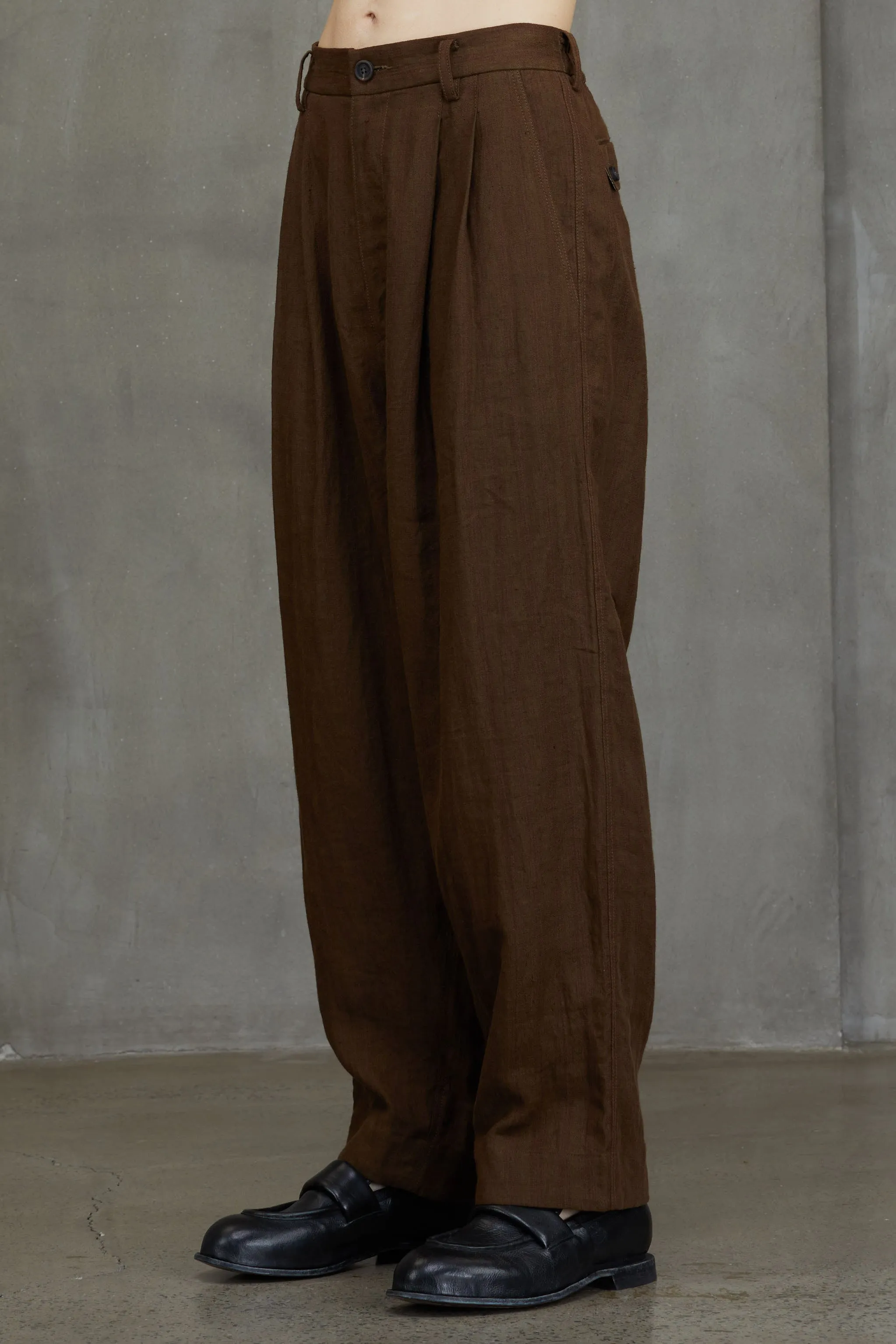 STRIPED FRONT PLEAT TROUSERS sold by ziggy chen product image thumbnail 2