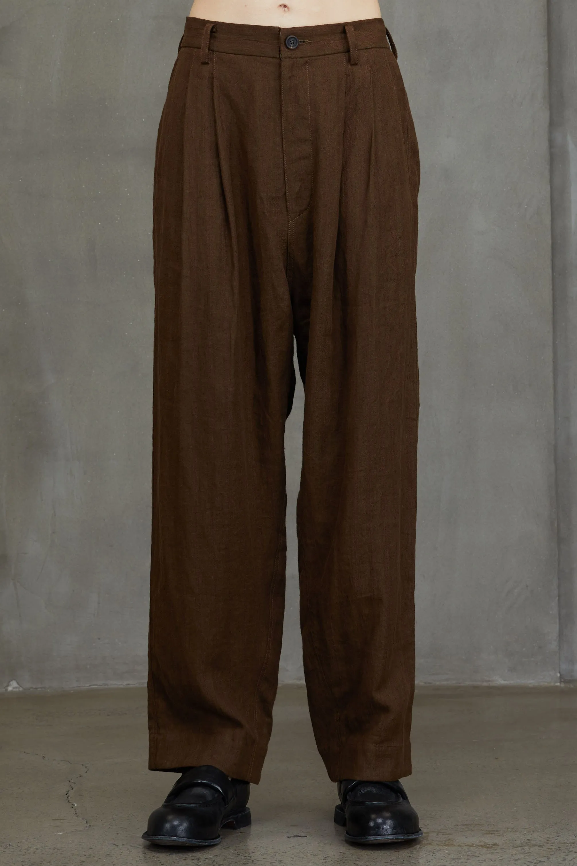 STRIPED FRONT PLEAT TROUSERS sold by ziggy chen
