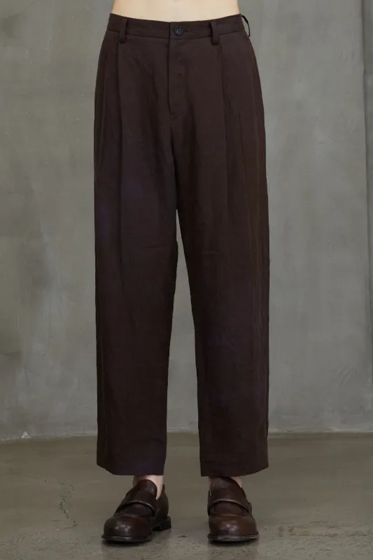 FRONT PLEATS TAPERED TROUSERS sold by ziggy chen