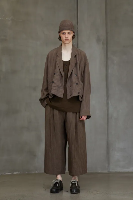 DOUBLED BREASTED STRIPED JACKET sold by ziggy chen