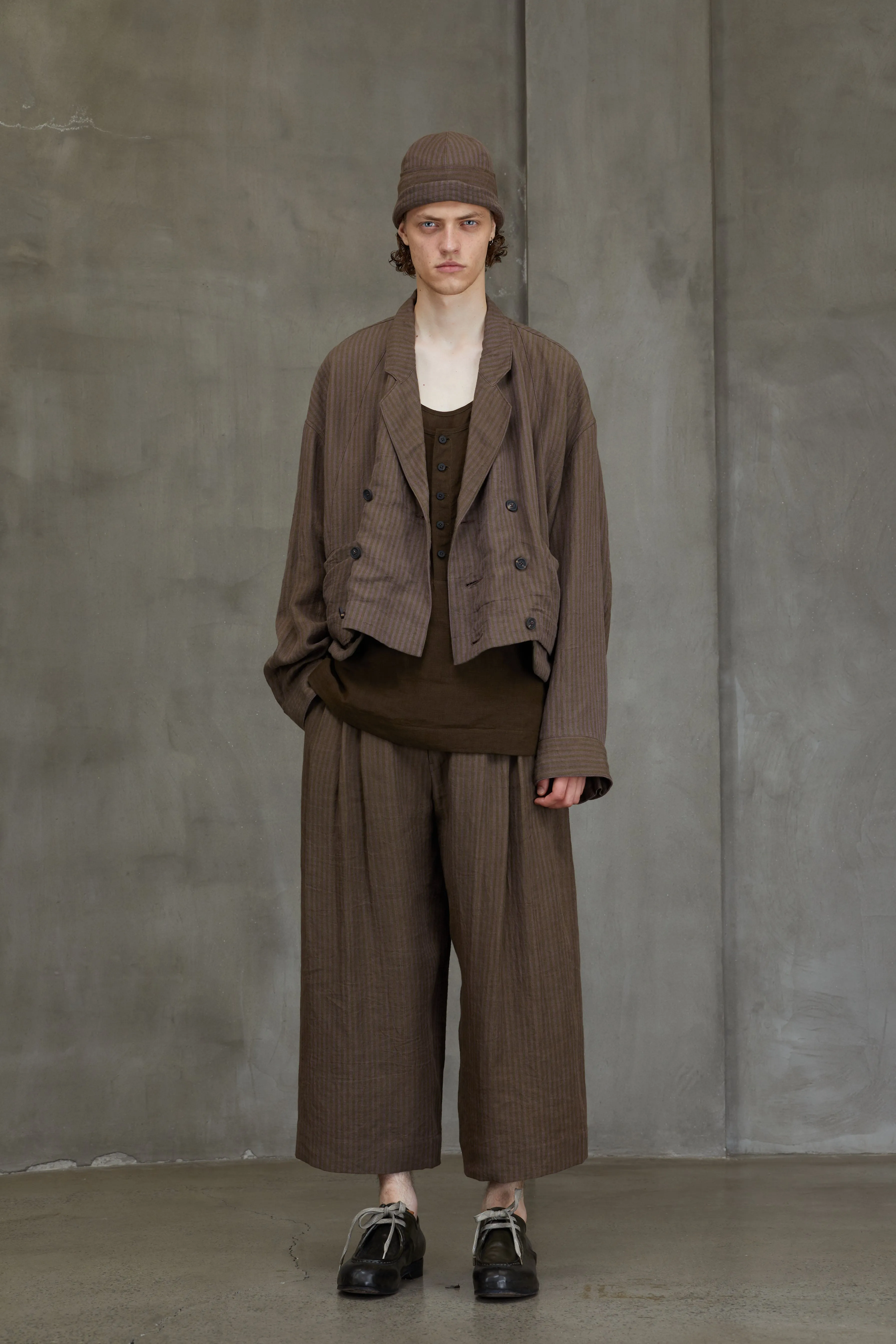 DOUBLED BREASTED STRIPED JACKET sold by ziggy chen