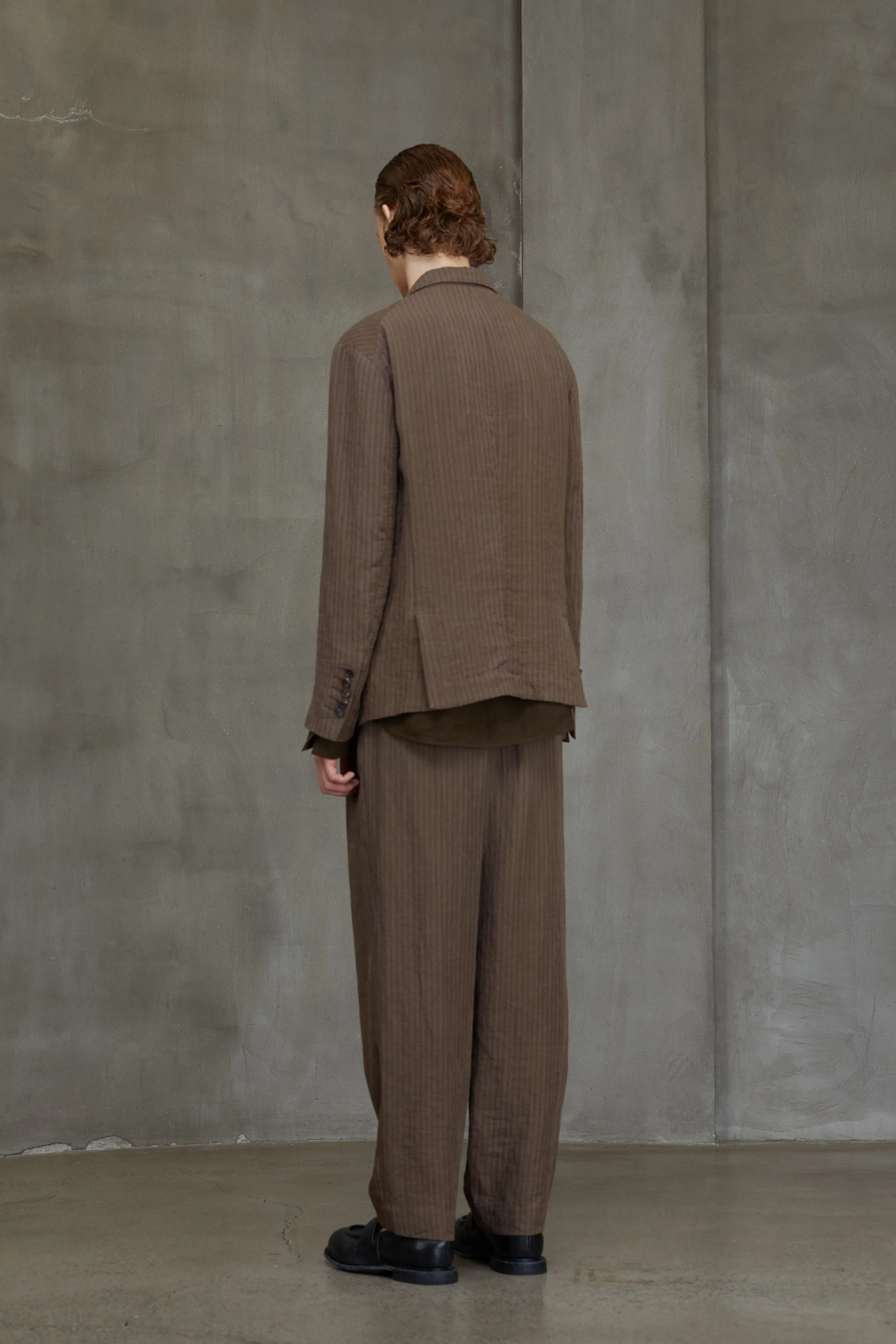 STRIPED 3 BUTTON JACKET sold by ziggy chen product image thumbnail 3