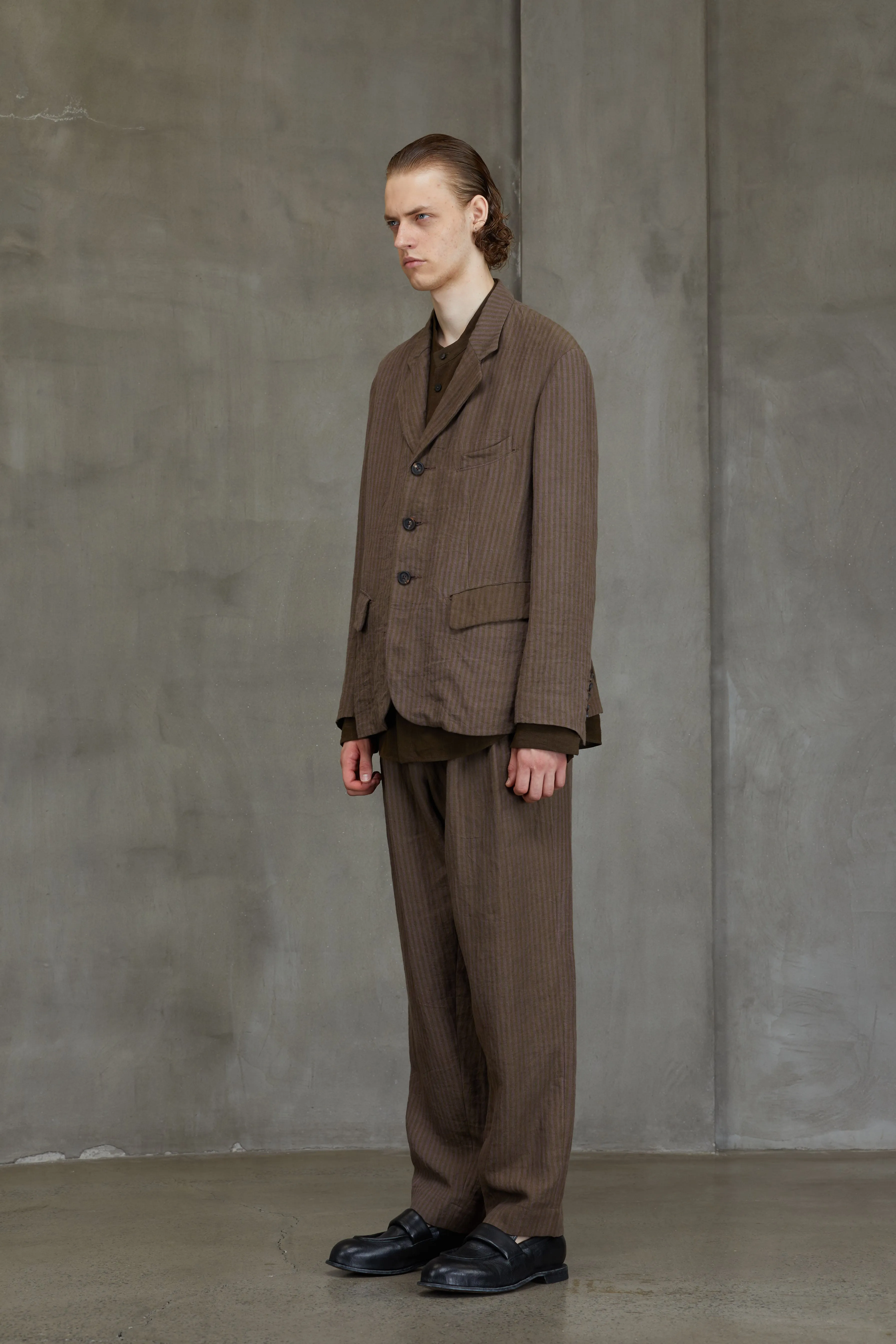 STRIPED 3 BUTTON JACKET sold by ziggy chen product image thumbnail 2