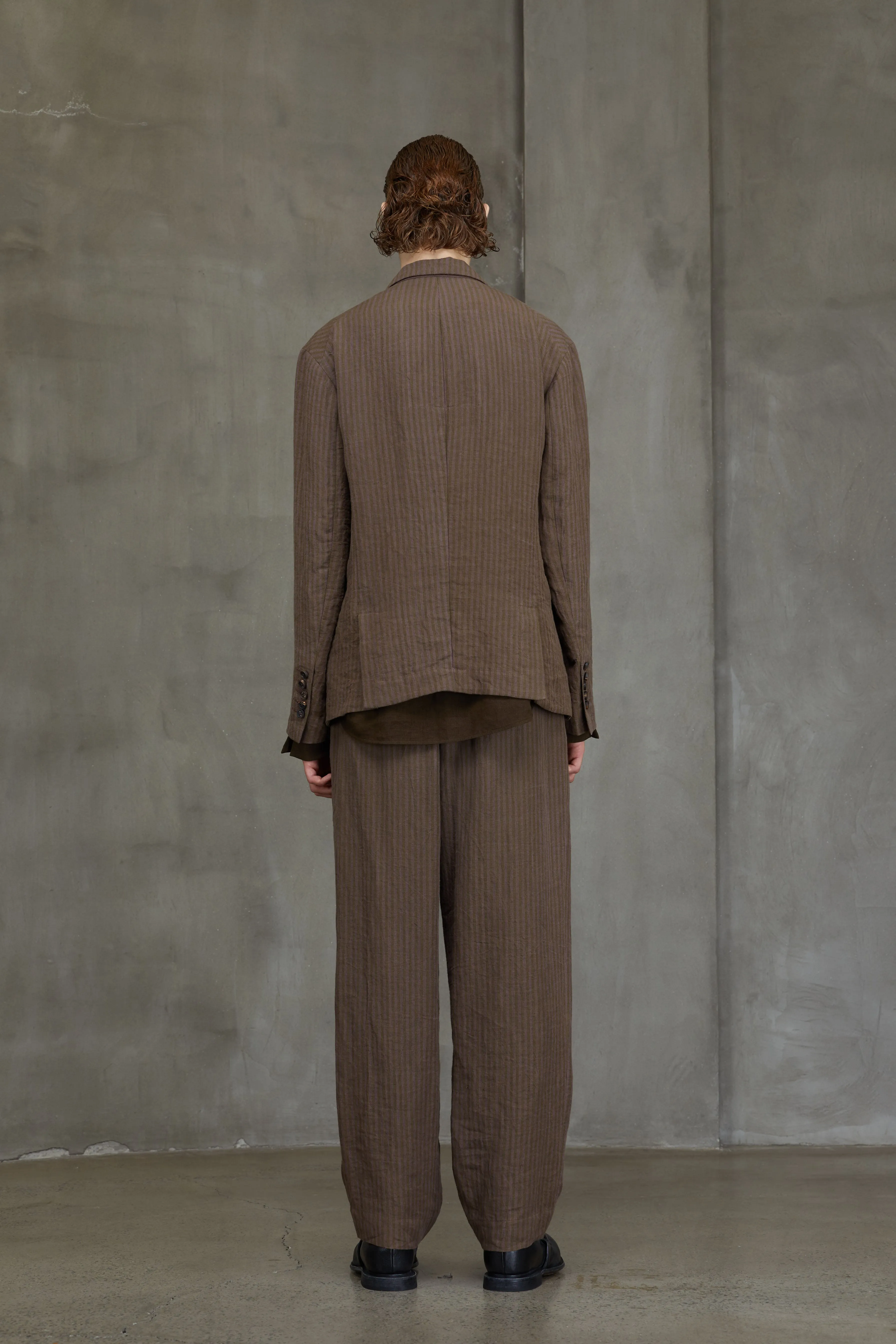 STRIPED 3 BUTTON JACKET sold by ziggy chen product image thumbnail 4