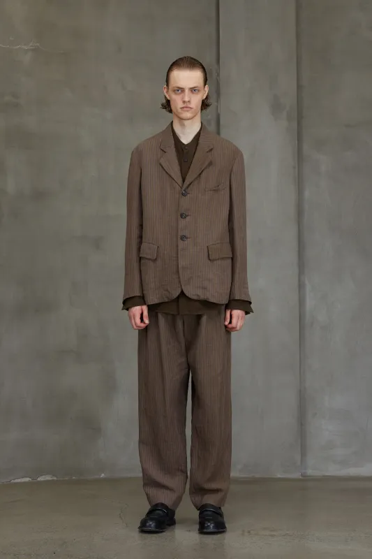 STRIPED 3 BUTTON JACKET sold by ziggy chen