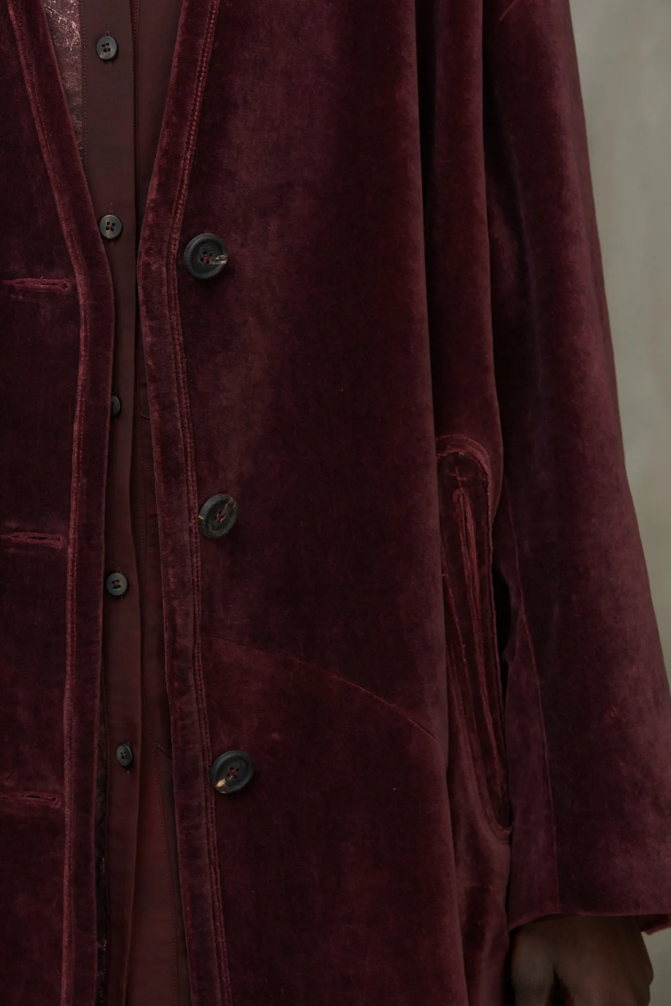 SHAWL COLLAR VELVET COAT sold by ziggy chen product image thumbnail 5