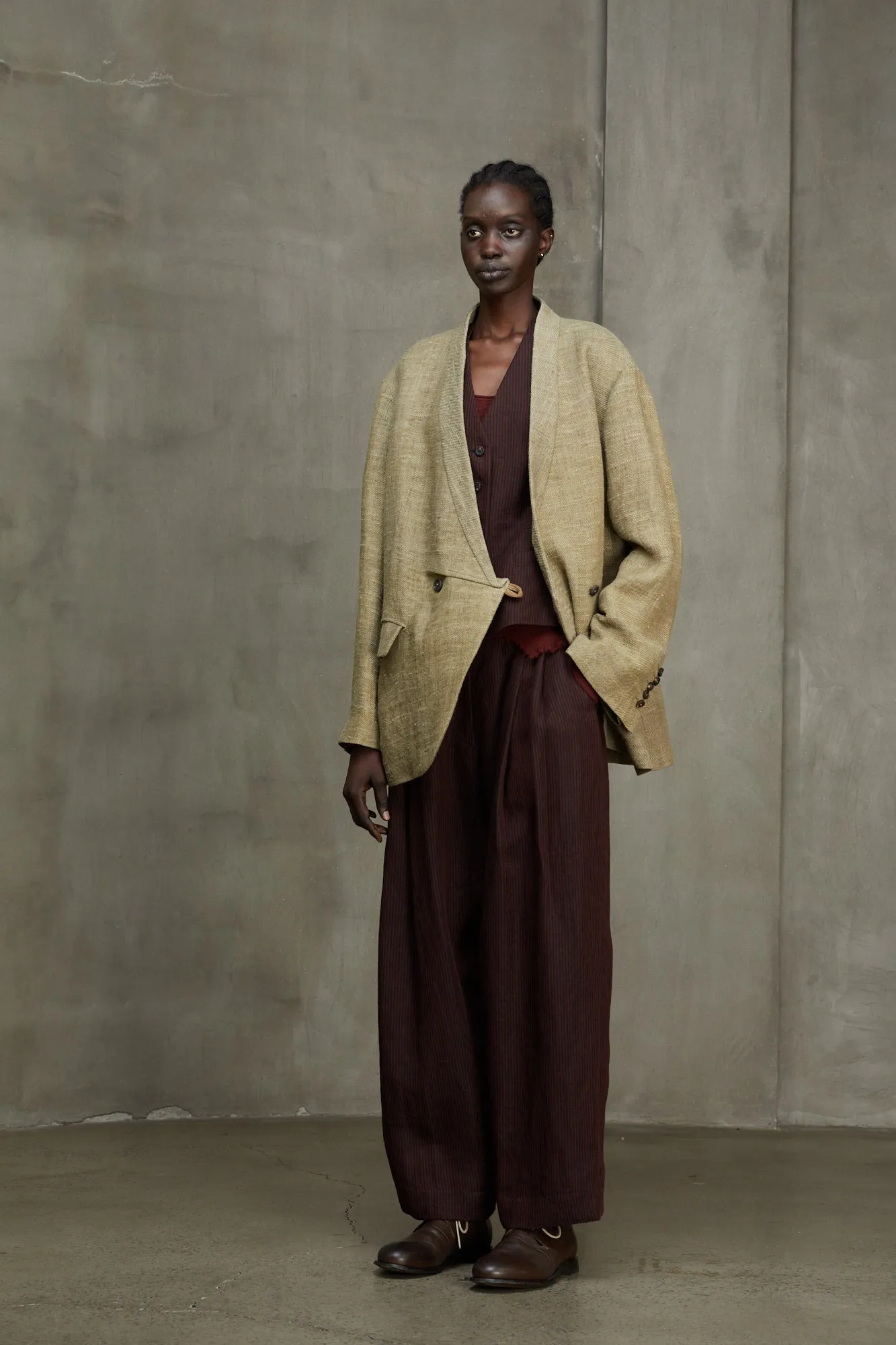 DOUBLE BREASTED OVERSIZE JACKET sold by ziggy chen product image thumbnail 2