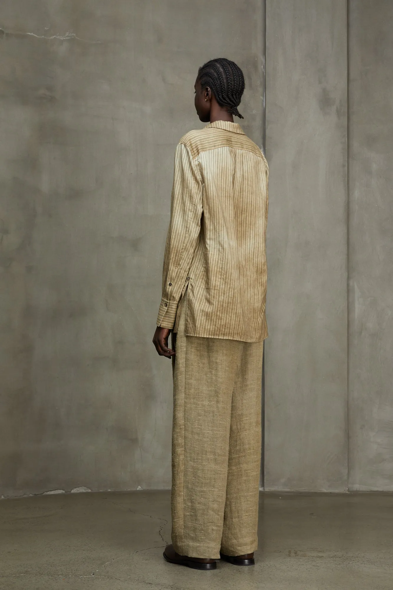 V-NECK STRIPED SHIRT sold by ziggy chen product image thumbnail 3