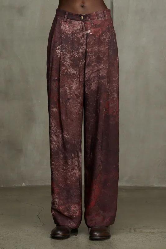DIGITAL PRINT STRAIGHT LEG TROUSERS sold by ziggy chen