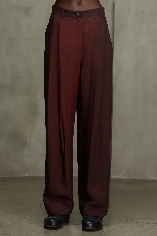 STRAIGHT LEG PLEATED TROUSERS sold by ziggy chen