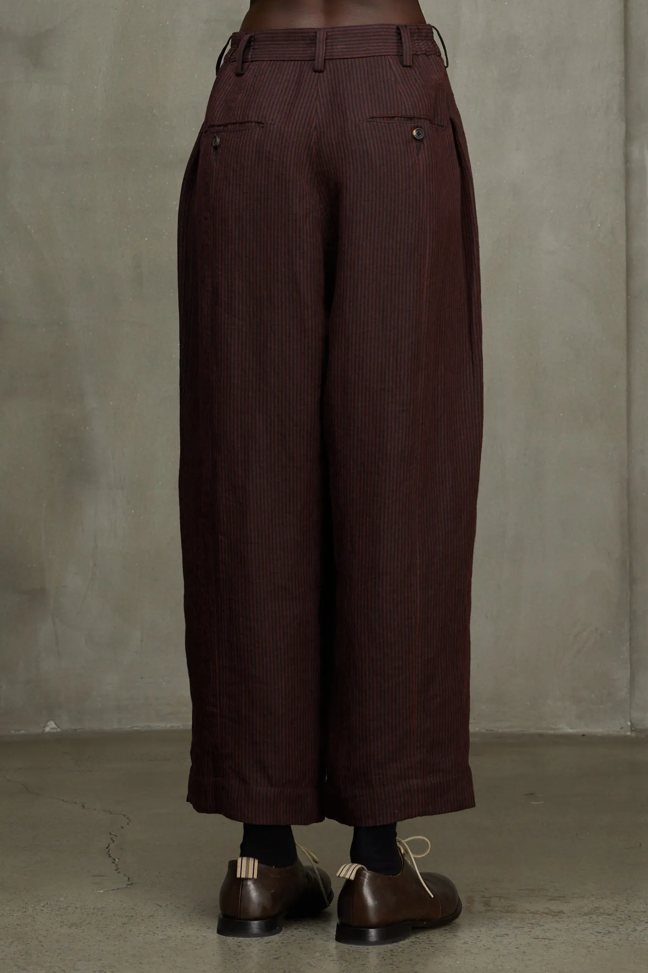 PLEATED STRIPE TROUSERS sold by ziggy chen product image thumbnail 3