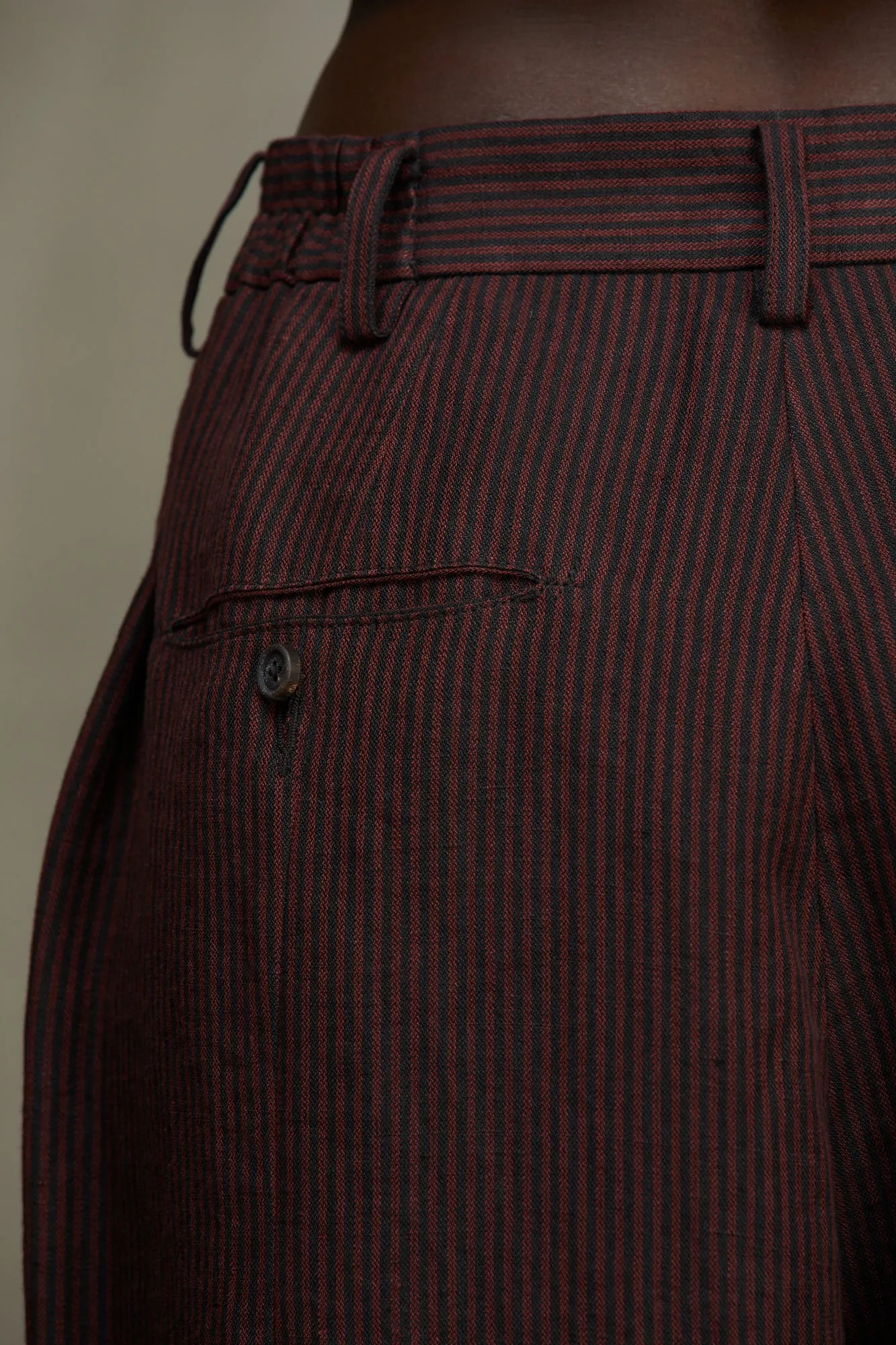 PLEATED STRIPE TROUSERS sold by ziggy chen product image thumbnail 5