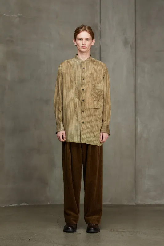 CALSSIC STRIPE PLEATED SHIRT sold by ziggy chen