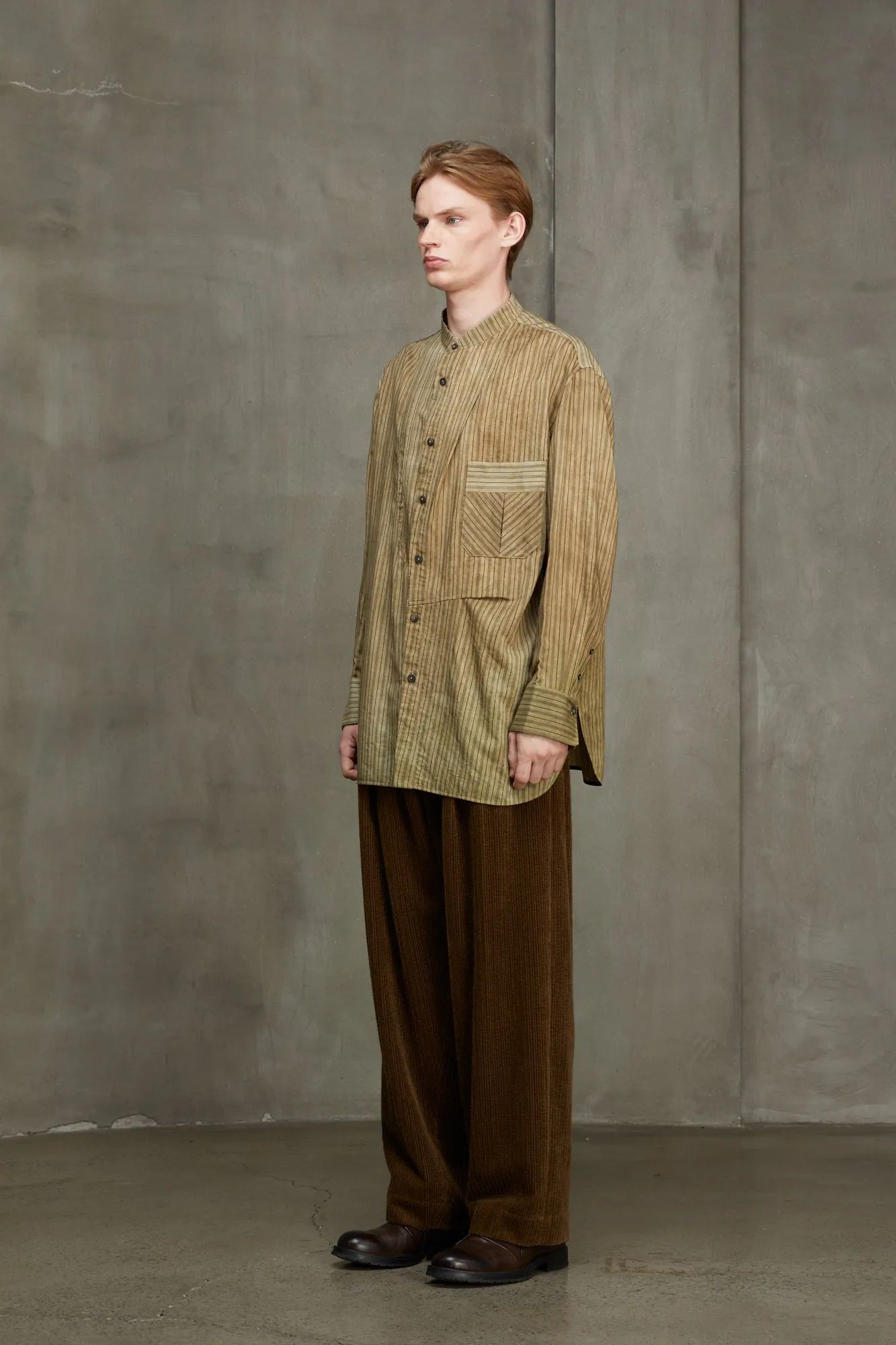 CALSSIC STRIPE PLEATED SHIRT sold by ziggy chen product image thumbnail 2