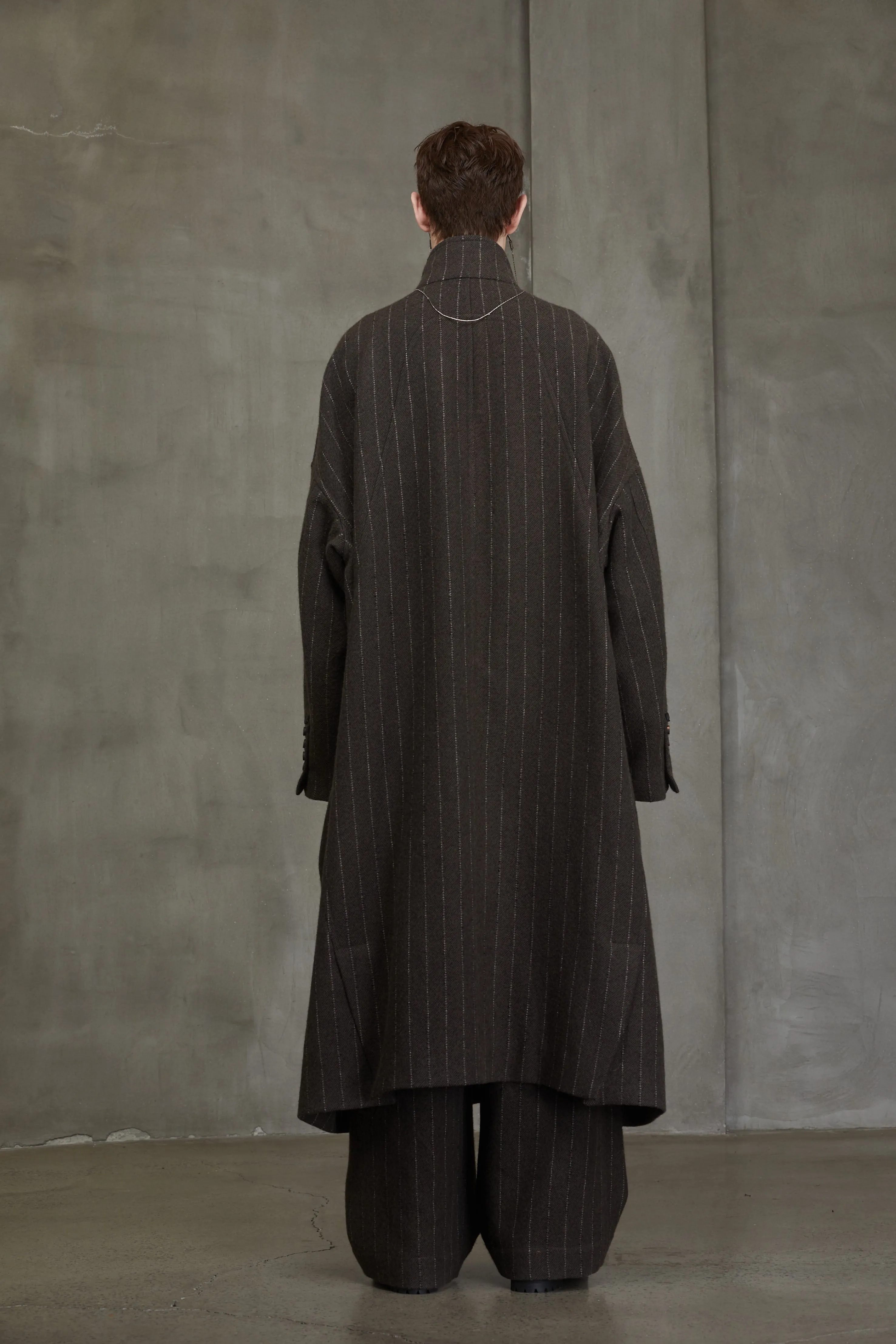 OVERSIZED HIGH COLLAR LONG COAT sold by ziggy chen product image thumbnail 4