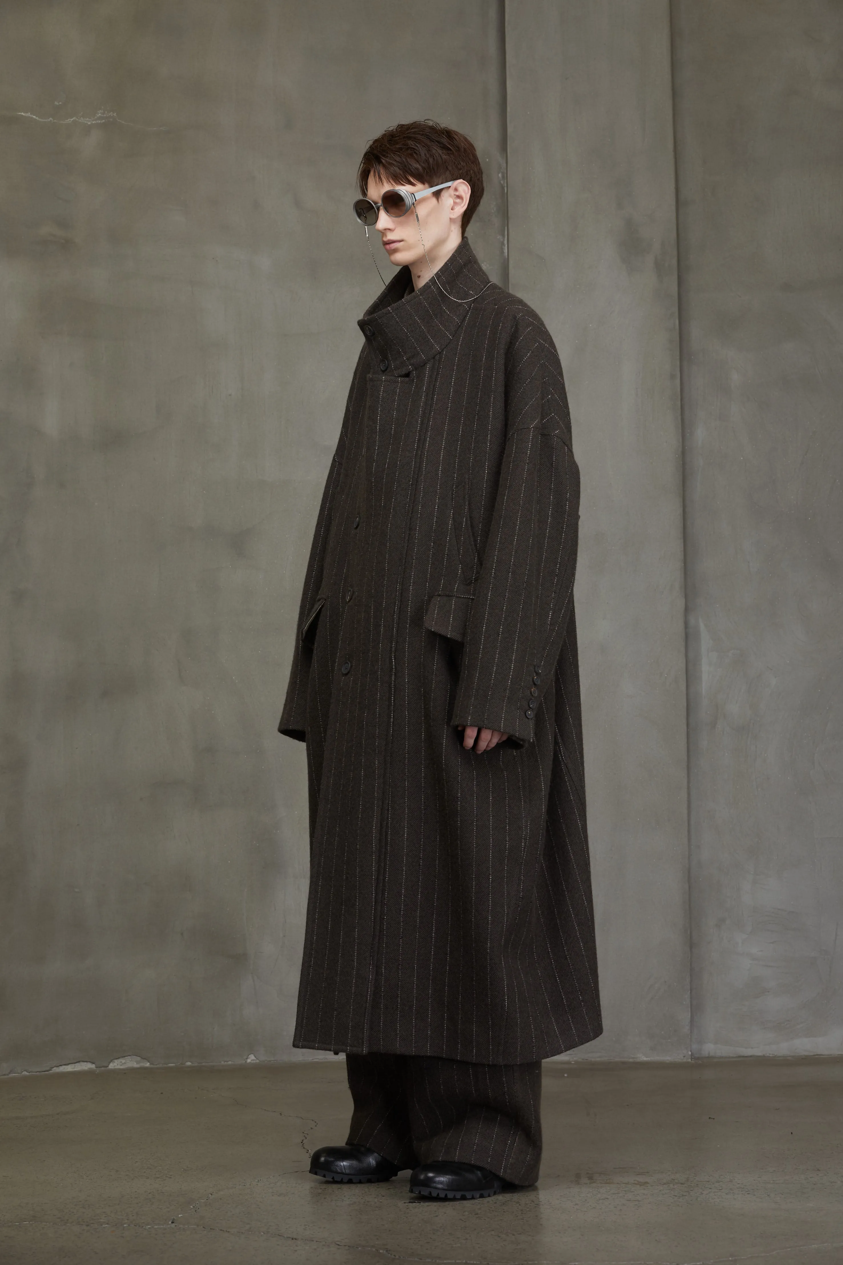 OVERSIZED HIGH COLLAR LONG COAT sold by ziggy chen product image thumbnail 2