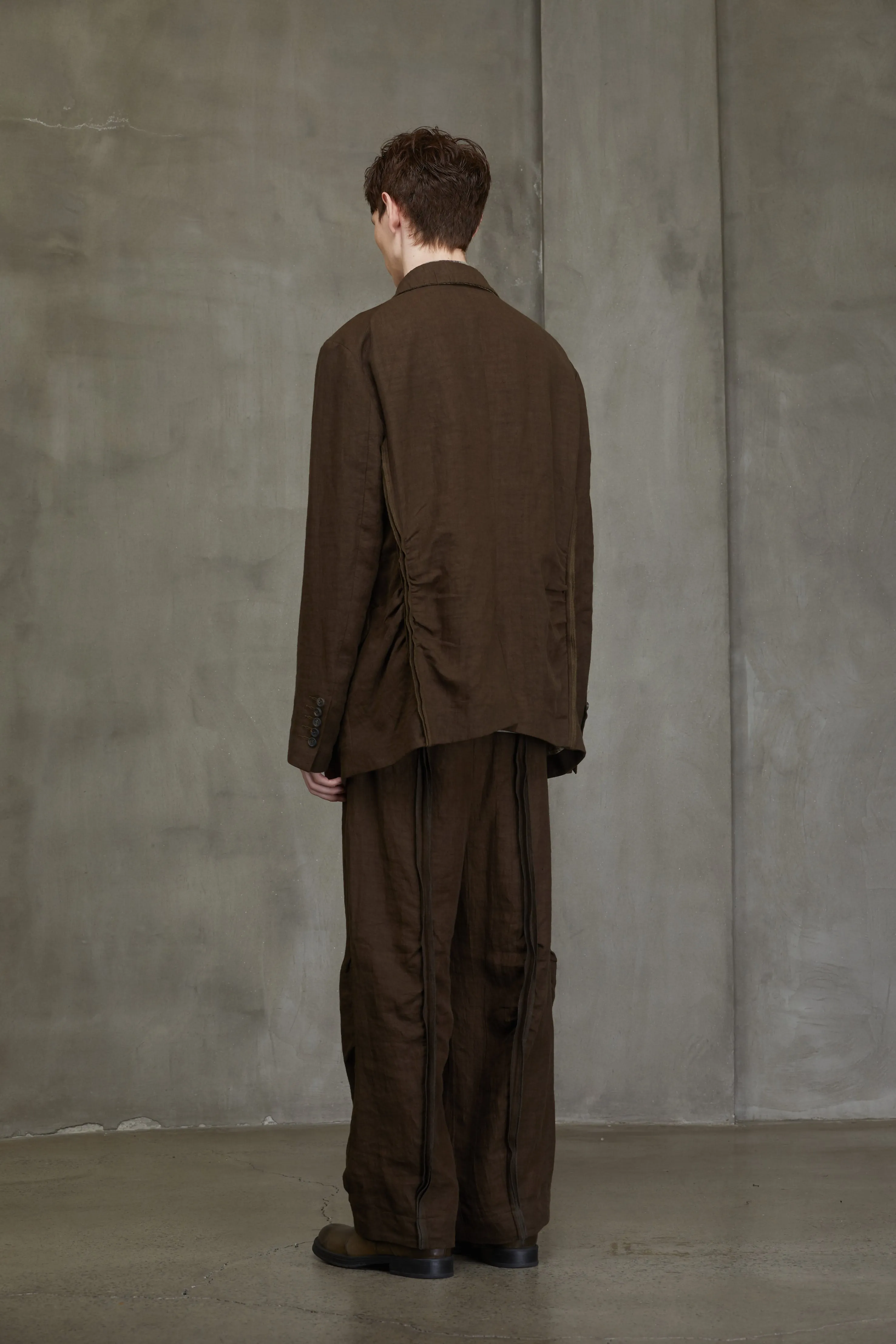 NOTCH COLLAR ZIPPED JACKET sold by ziggy chen product image thumbnail 3