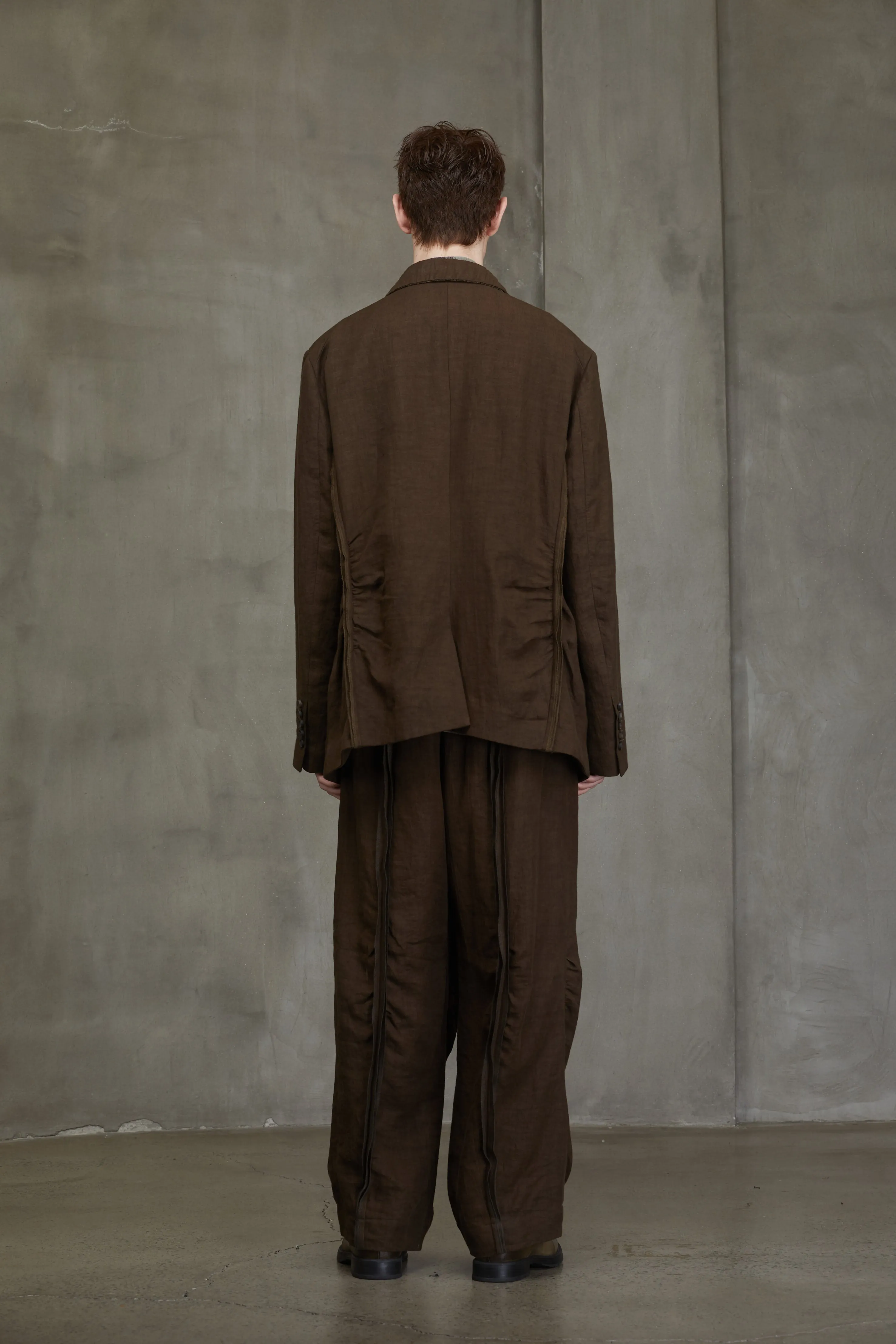 NOTCH COLLAR ZIPPED JACKET sold by ziggy chen product image thumbnail 4