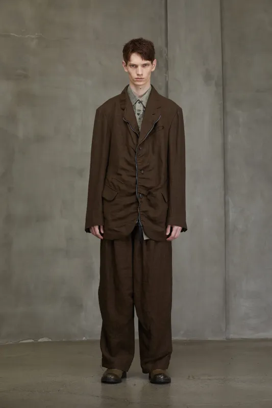 NOTCH COLLAR ZIPPED JACKET sold by ziggy chen