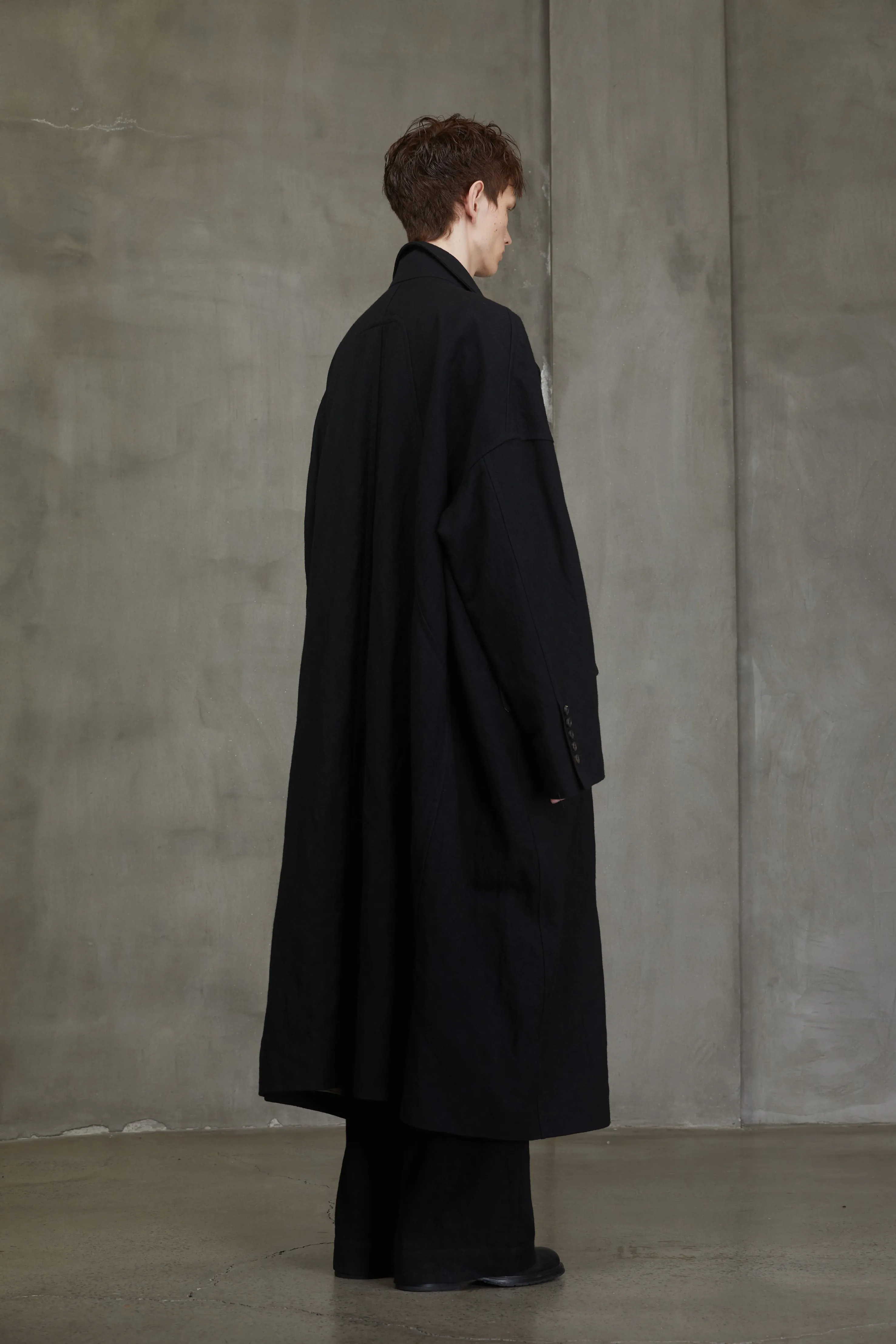 OVERSIZED HIGH COLLAR LONG COAT sold by ziggy chen product image thumbnail 4