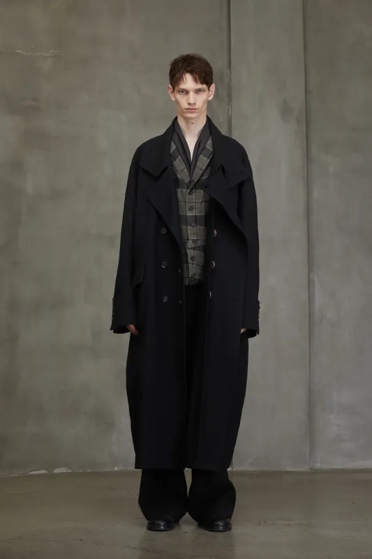 OVERSIZED HIGH COLLAR LONG COAT sold by ziggy chen