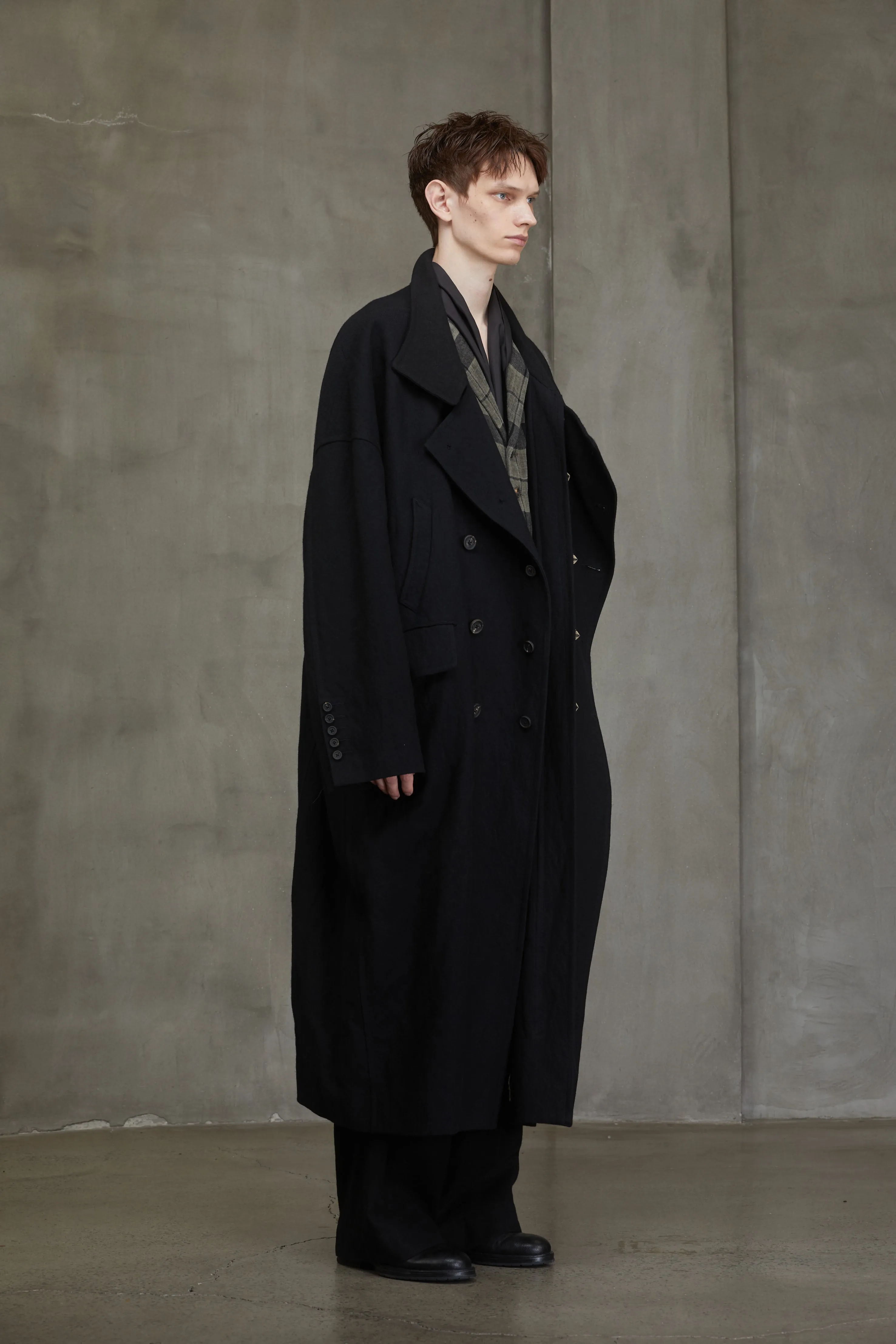 OVERSIZED HIGH COLLAR LONG COAT sold by ziggy chen product image thumbnail 5