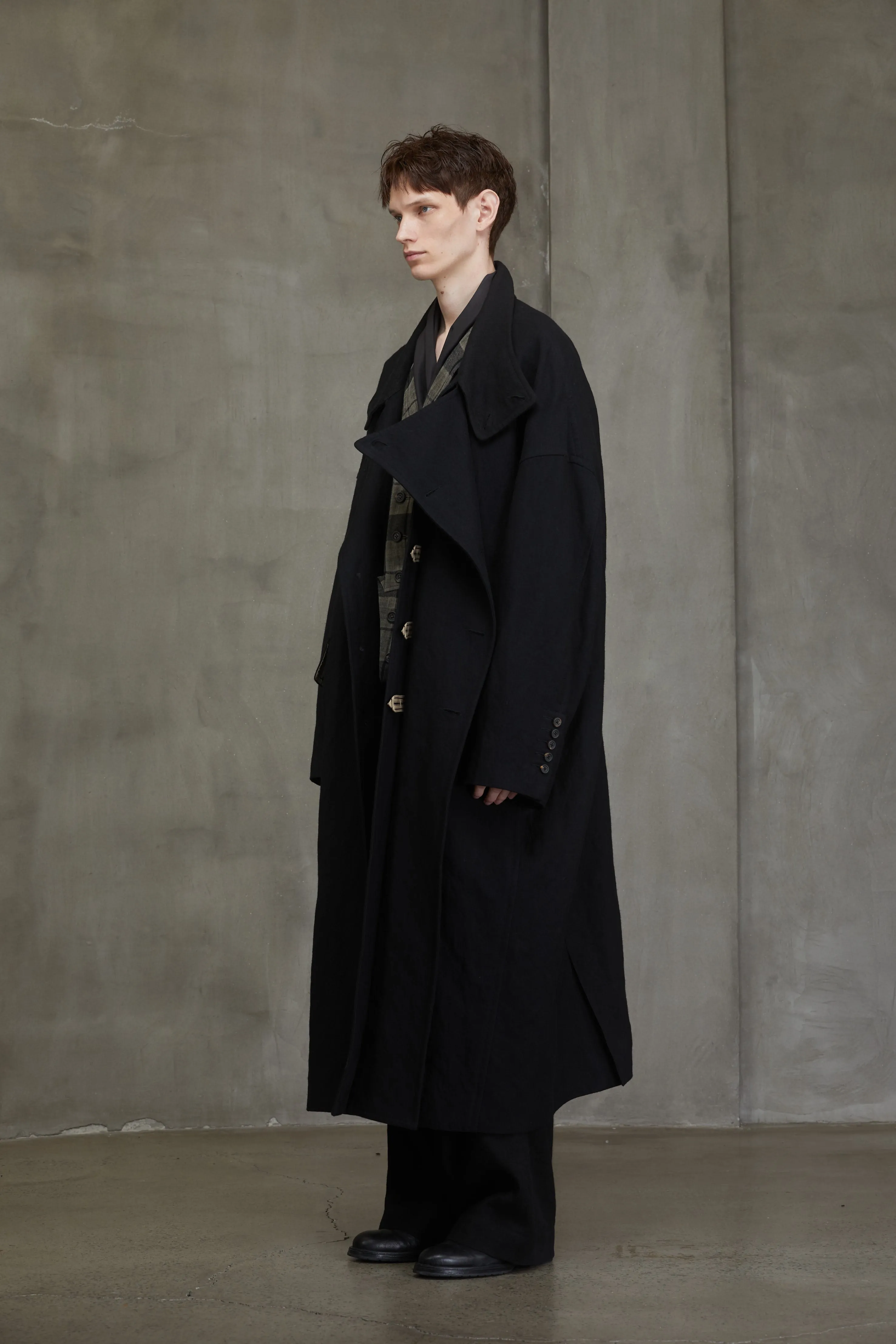 OVERSIZED HIGH COLLAR LONG COAT sold by ziggy chen product image thumbnail 2