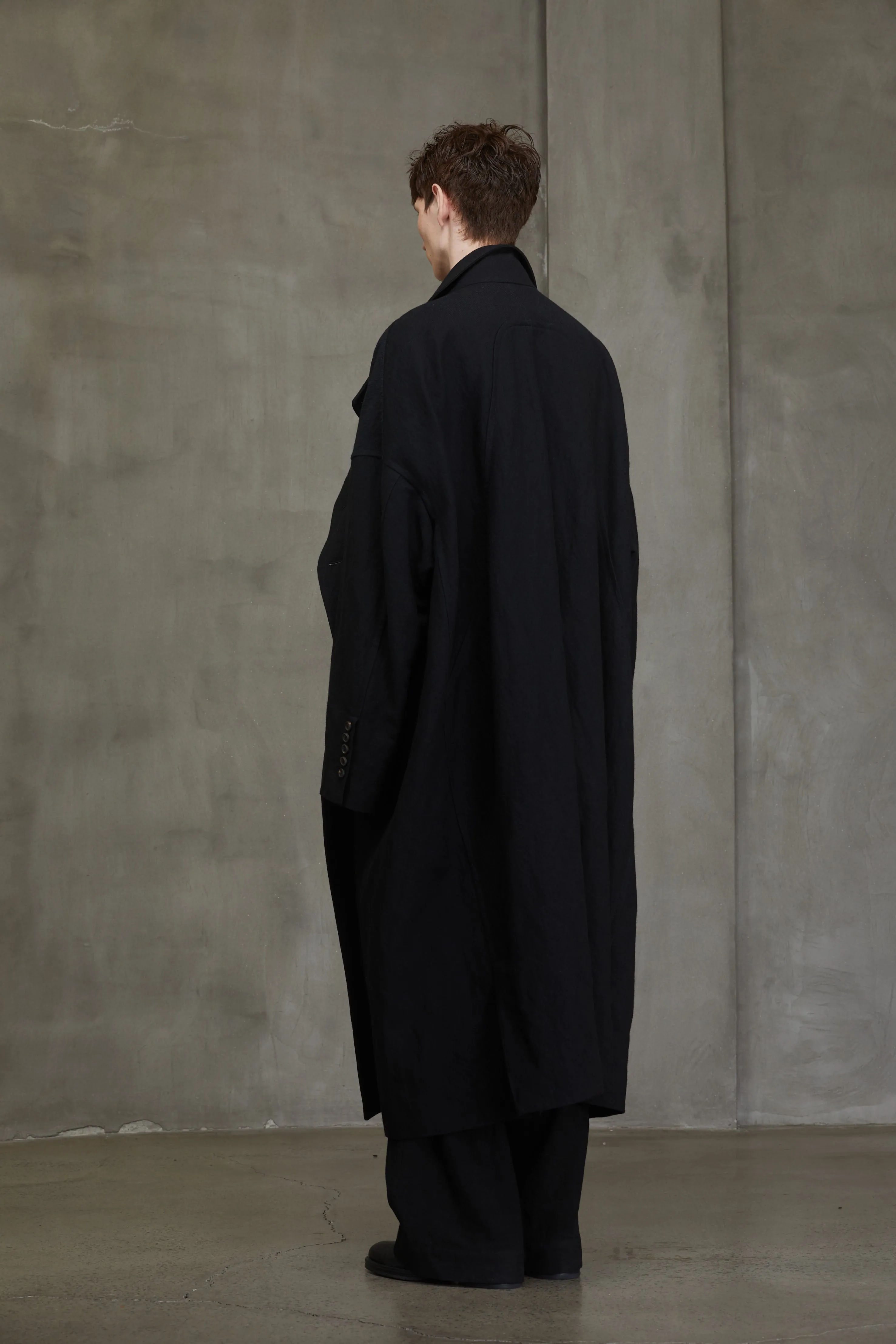 OVERSIZED HIGH COLLAR LONG COAT sold by ziggy chen product image thumbnail 3