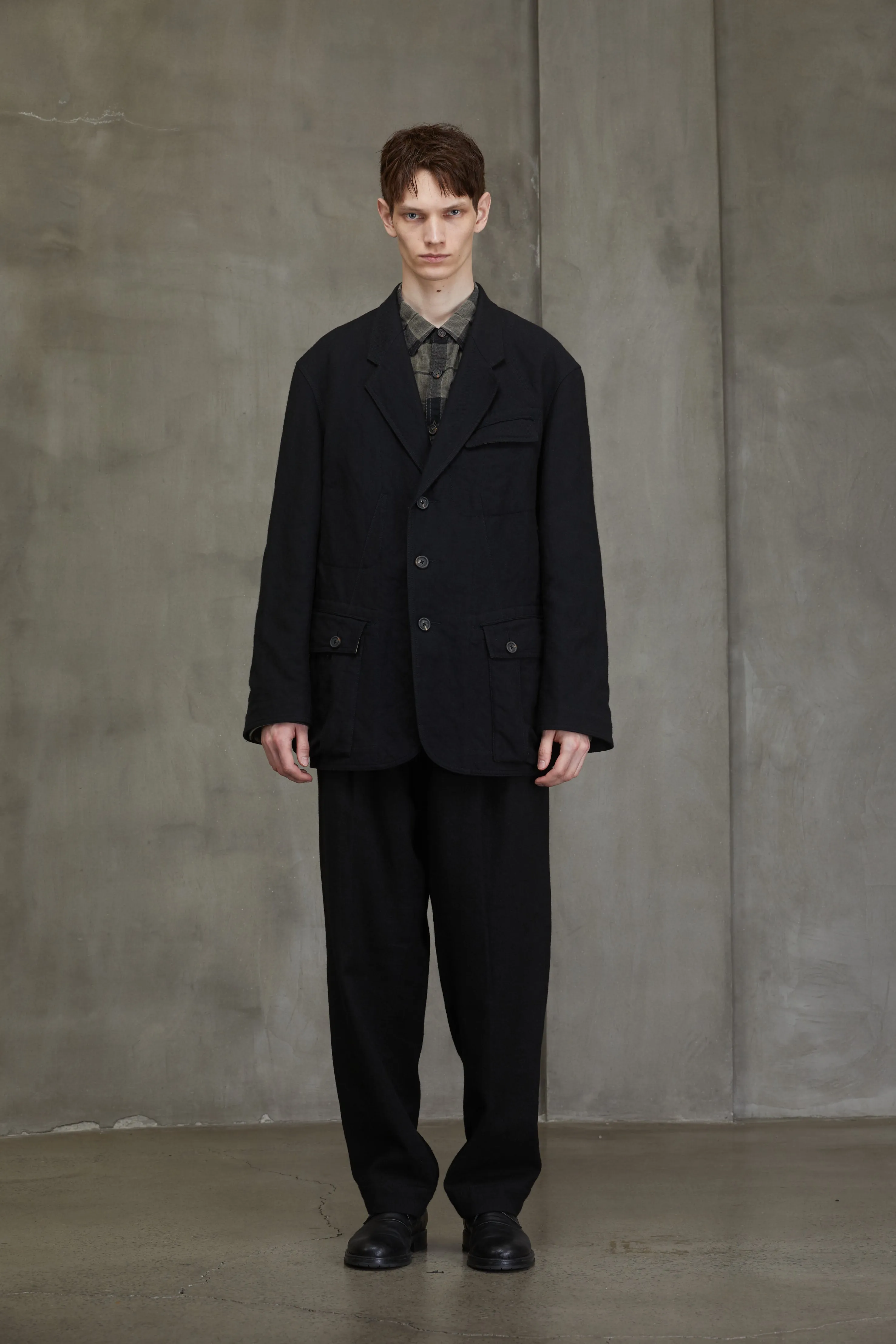 NOTCH LAPEL THREE BUTTON JACKET sold by ziggy chen