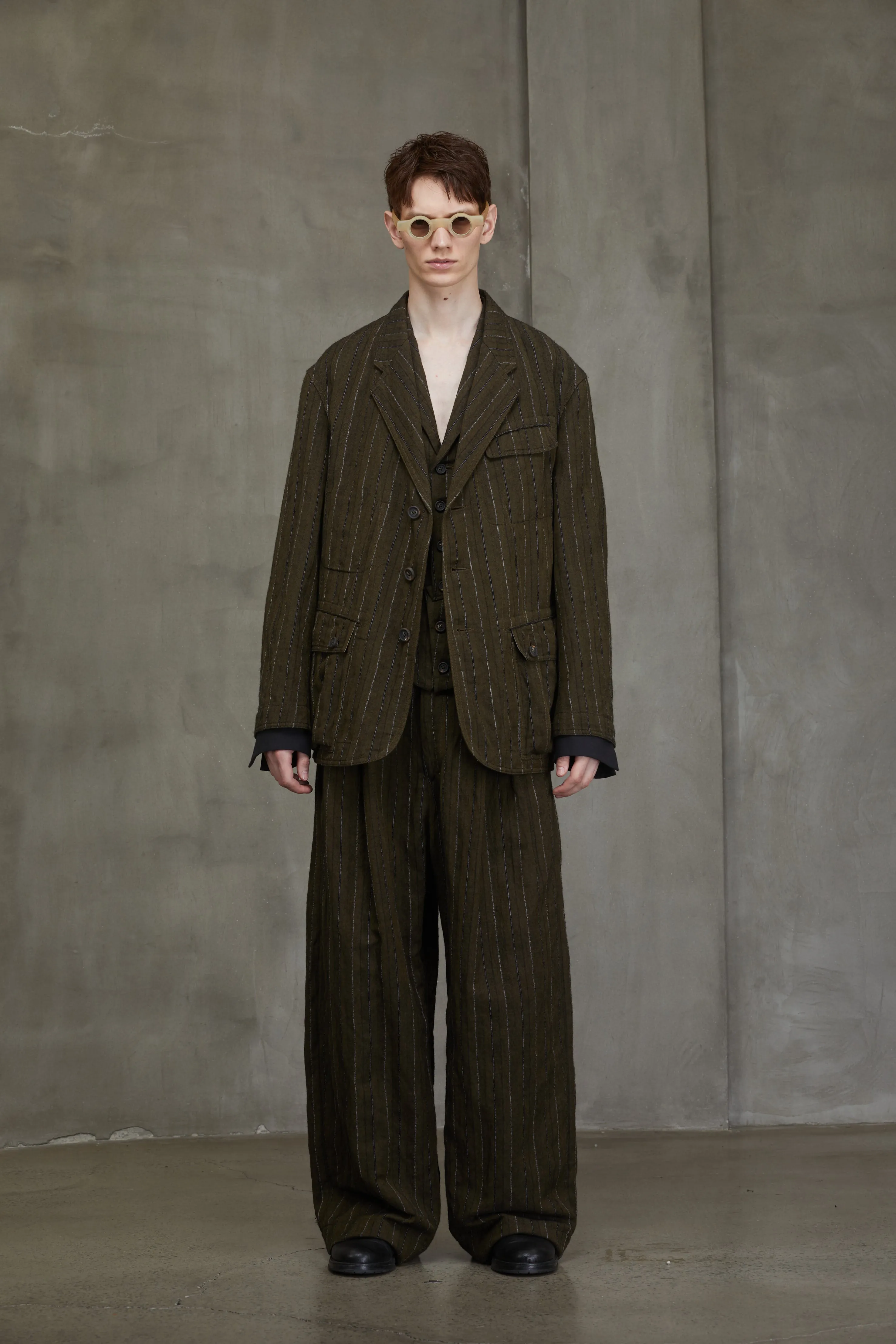 NOTCH LAPEL THREE BUTTON JACKET sold by ziggy chen