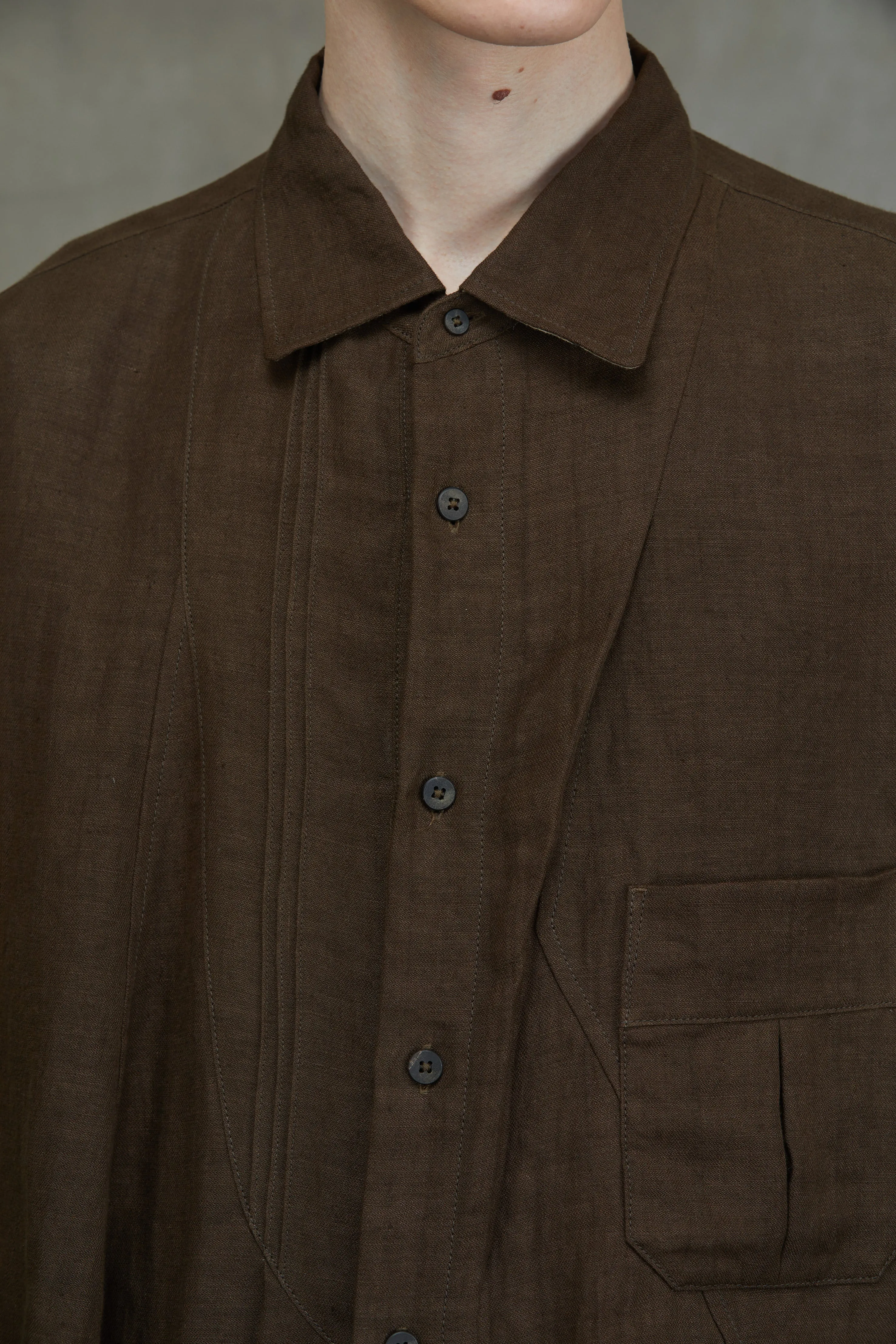 ASYMMETRIC PLEATED SHIRT sold by ziggy chen product image thumbnail 5